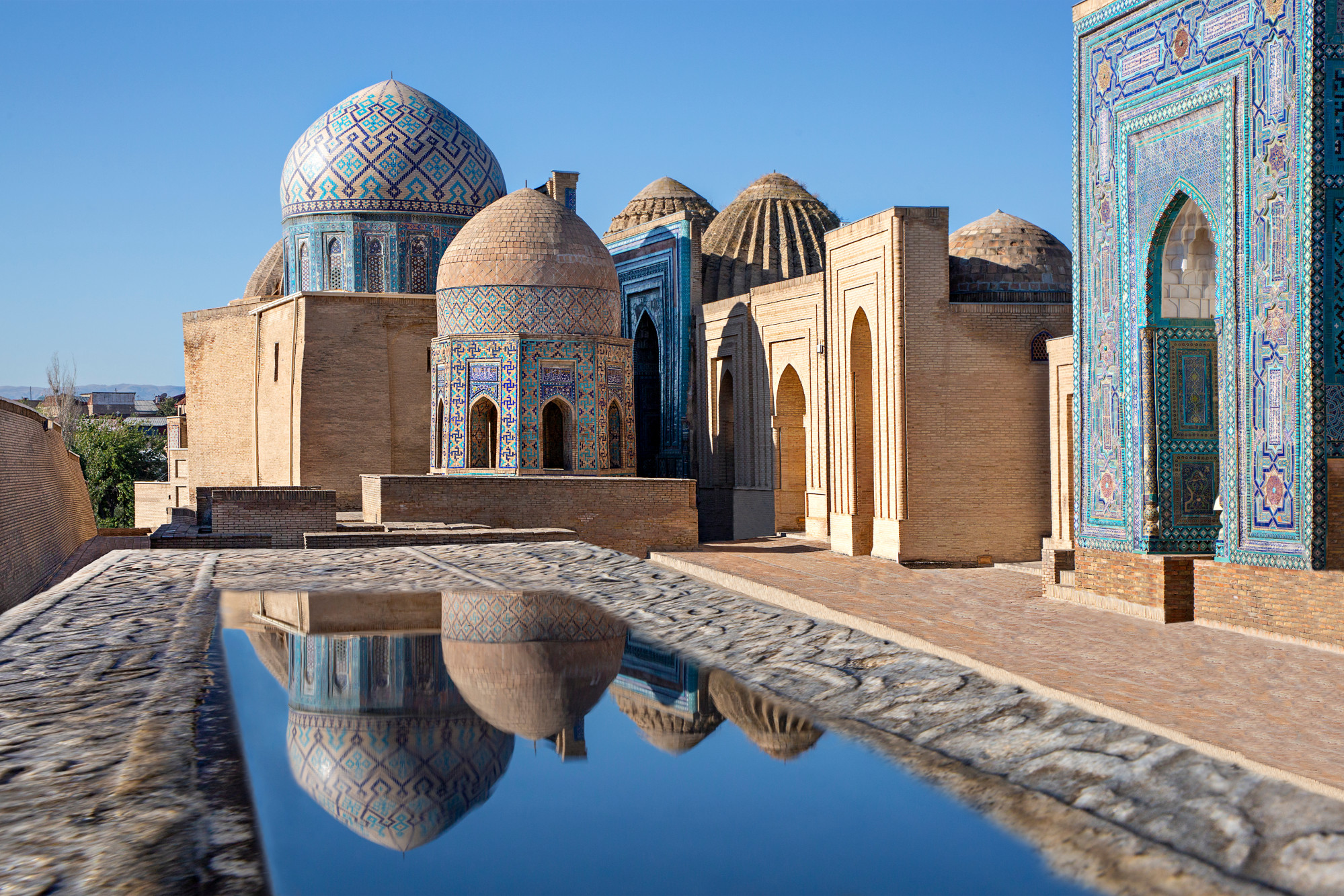 Mausoleums and domes of the historical cemetery of Shahi Zinda, Samarkand, Uzbekistan. Photo: Shutterstock