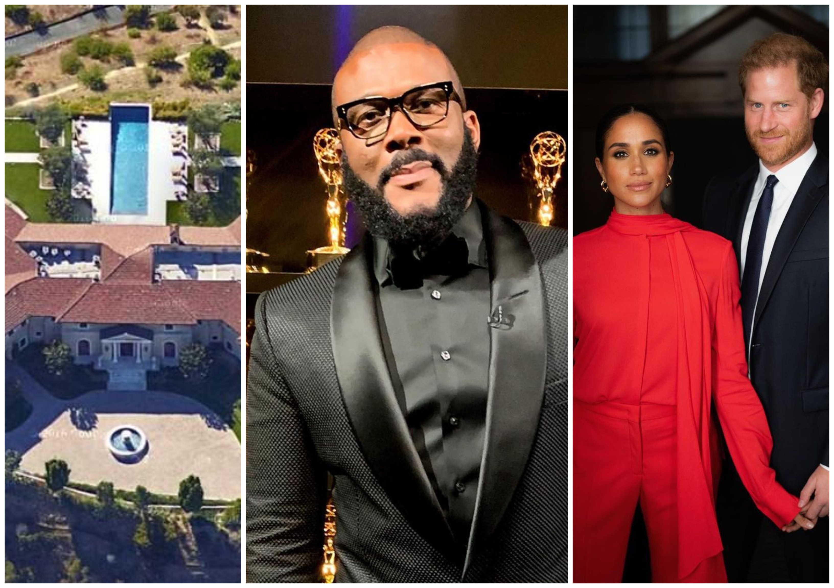 Tyler Perry is a Hollywood writer, actor and producer ... and godfather to Prince Harry and Meghan Markle’s daughter, Lilibet Diana. Photos: @tylerperry/Instagram, Handout, Google Earth