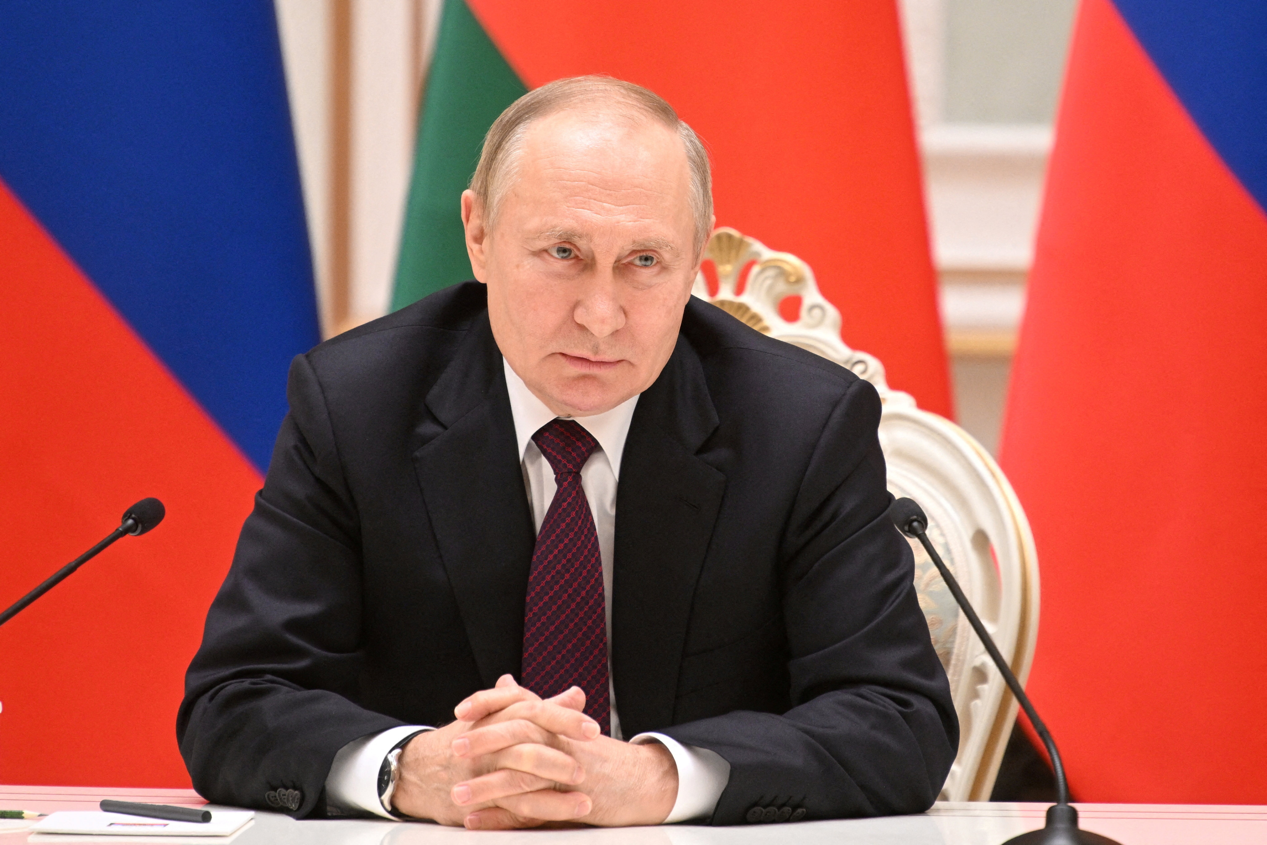 Russian President Vladimir Putin during a visit Monday to Minsk, Belarus. Photo: Reuters
