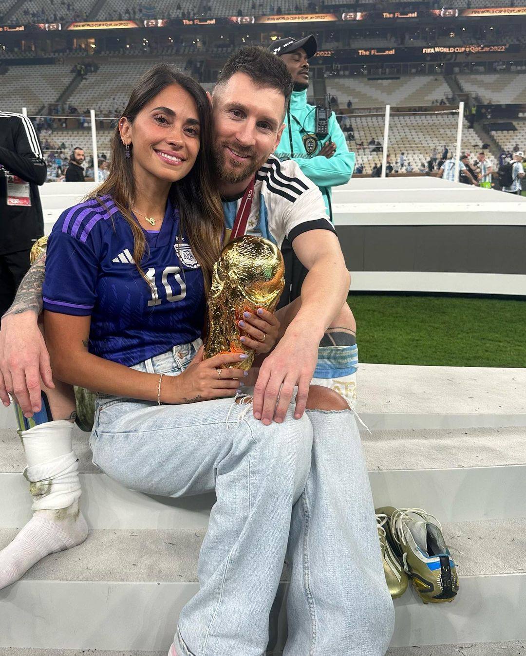 Lionel Messi's Wife Antonela Roccuzzo Pops in Sneakers at World