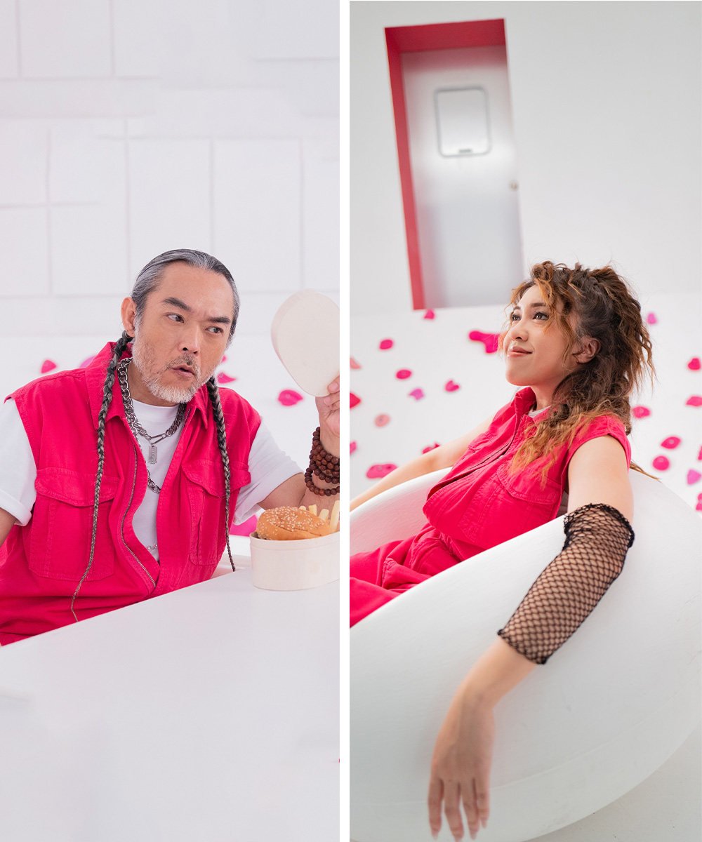 Hong Kong hip-hop singer, MC Yan, and indie star, Serrini, have teamed up with delivery firm Foodpanda to produce a festive “self-help” song called “Thank Me”. Photo: SCMP Composite