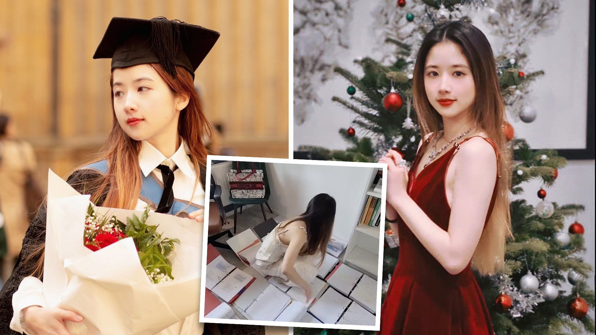 Kate Zhu Wenqi came under intense criticism for posting a video of her graduating with a master’s degree in mathematics from a top UK university. Photo: SCMP composite/handout