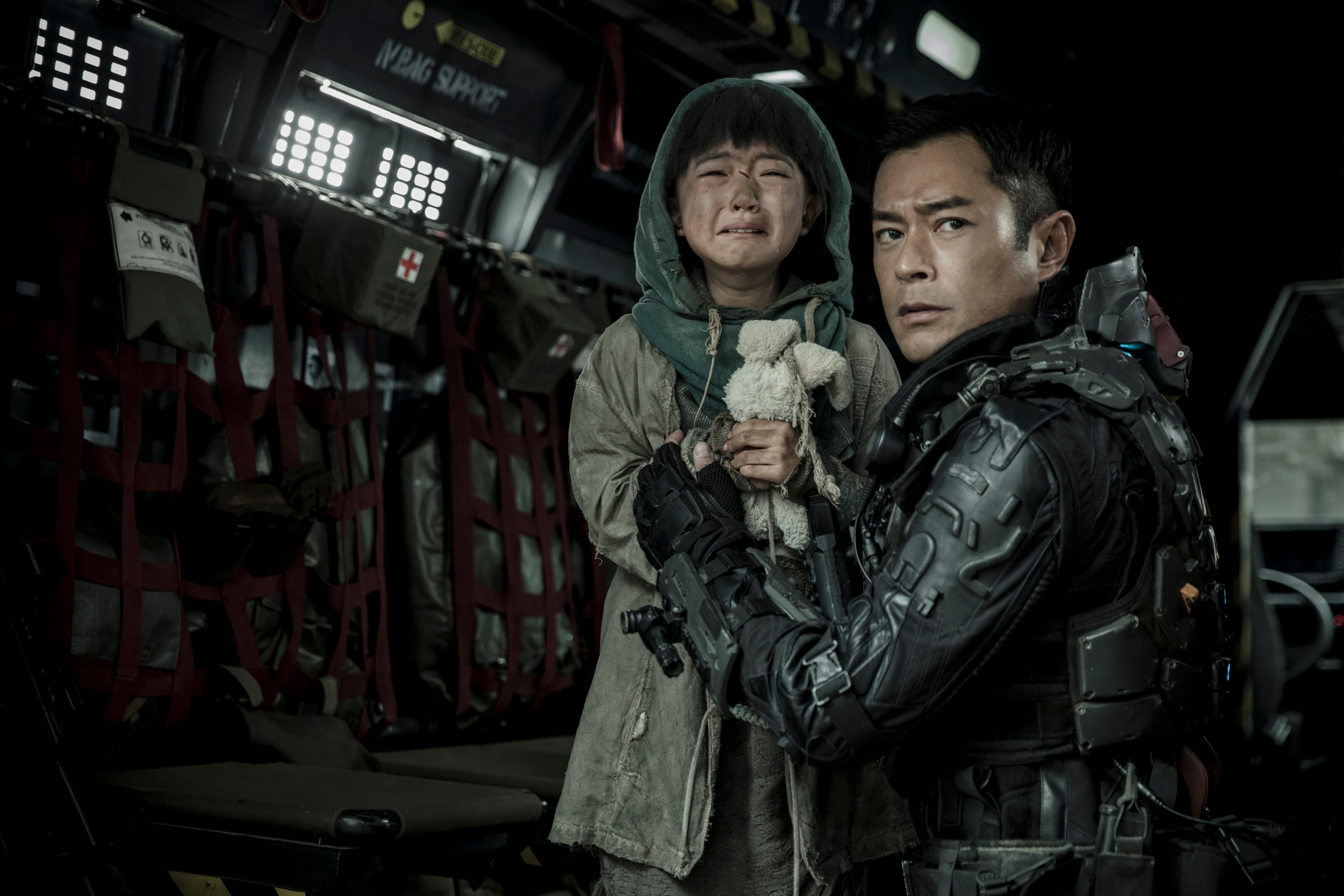 Louis Koo (right) in a still from Warriors of Future, which set an all-time Hong Kong box office record for a local production this year.