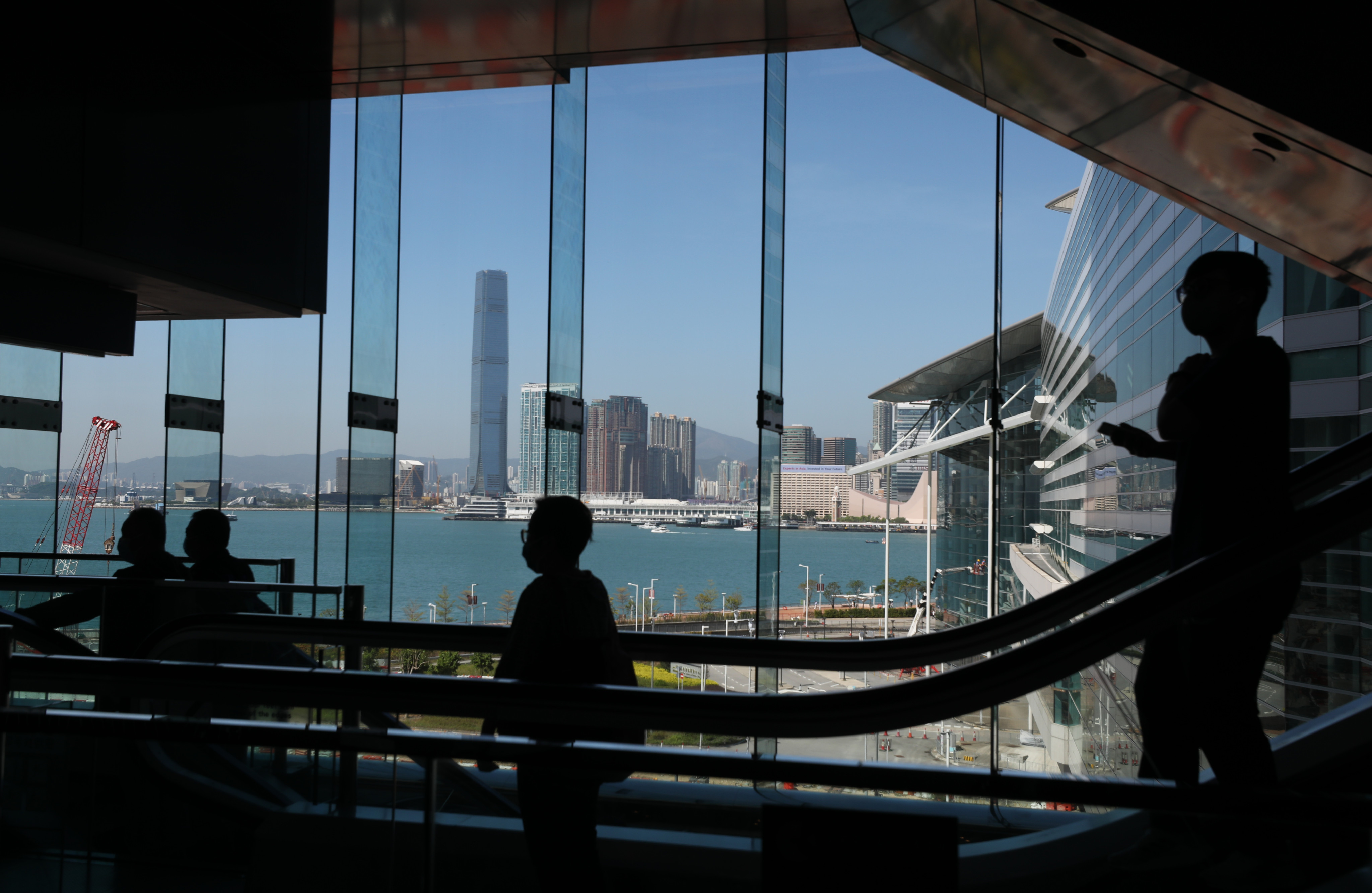 The International Commerce Centre tower, seen from Wan Chai, Hong Kong. Photo: Xiaomei Chen