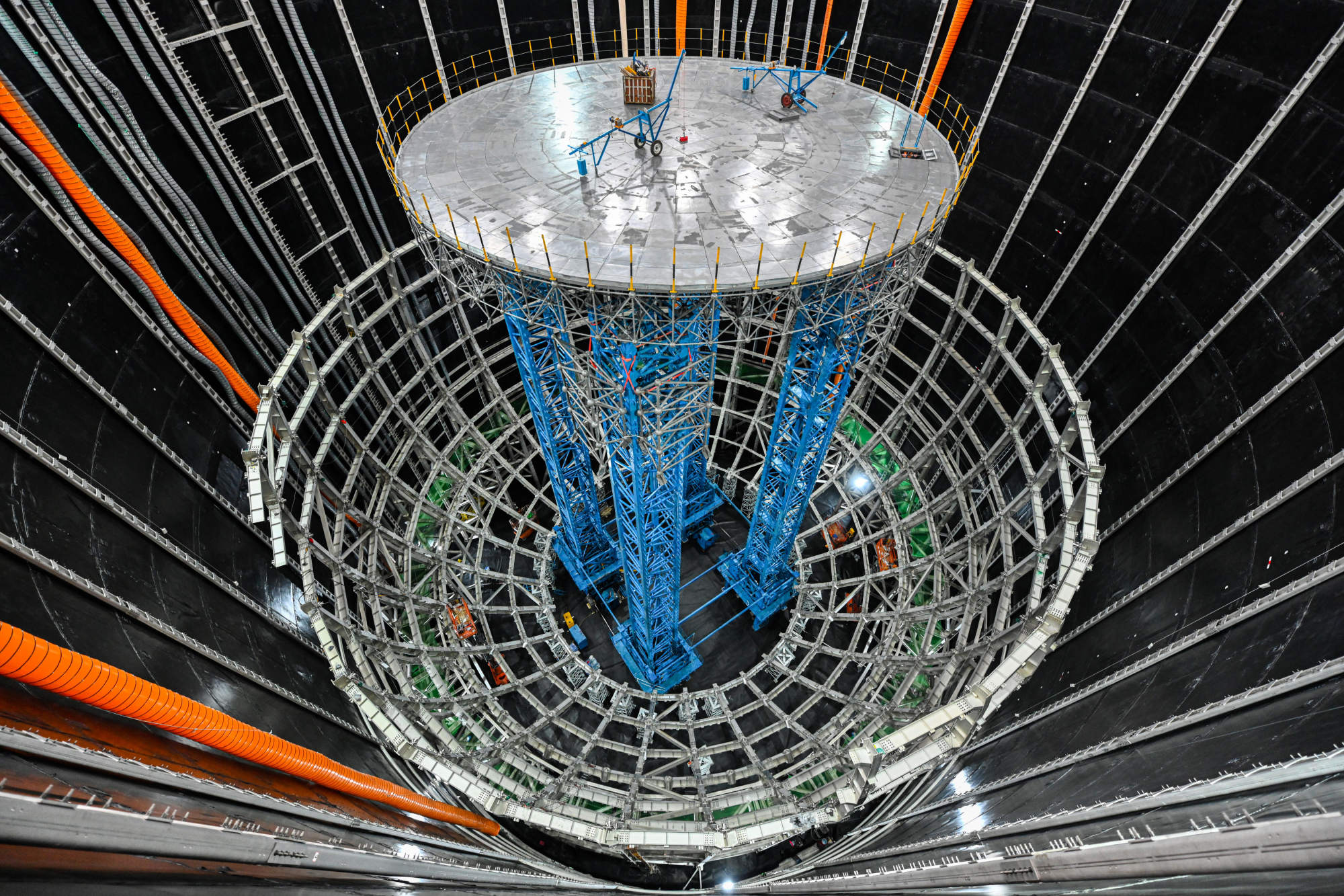 The Jiangmen Underground Neutrino Observatory is designed to measure how the masses of different types of neutrinos compare to one another, and better understand their role in the formation of the universe. Photo: Handout