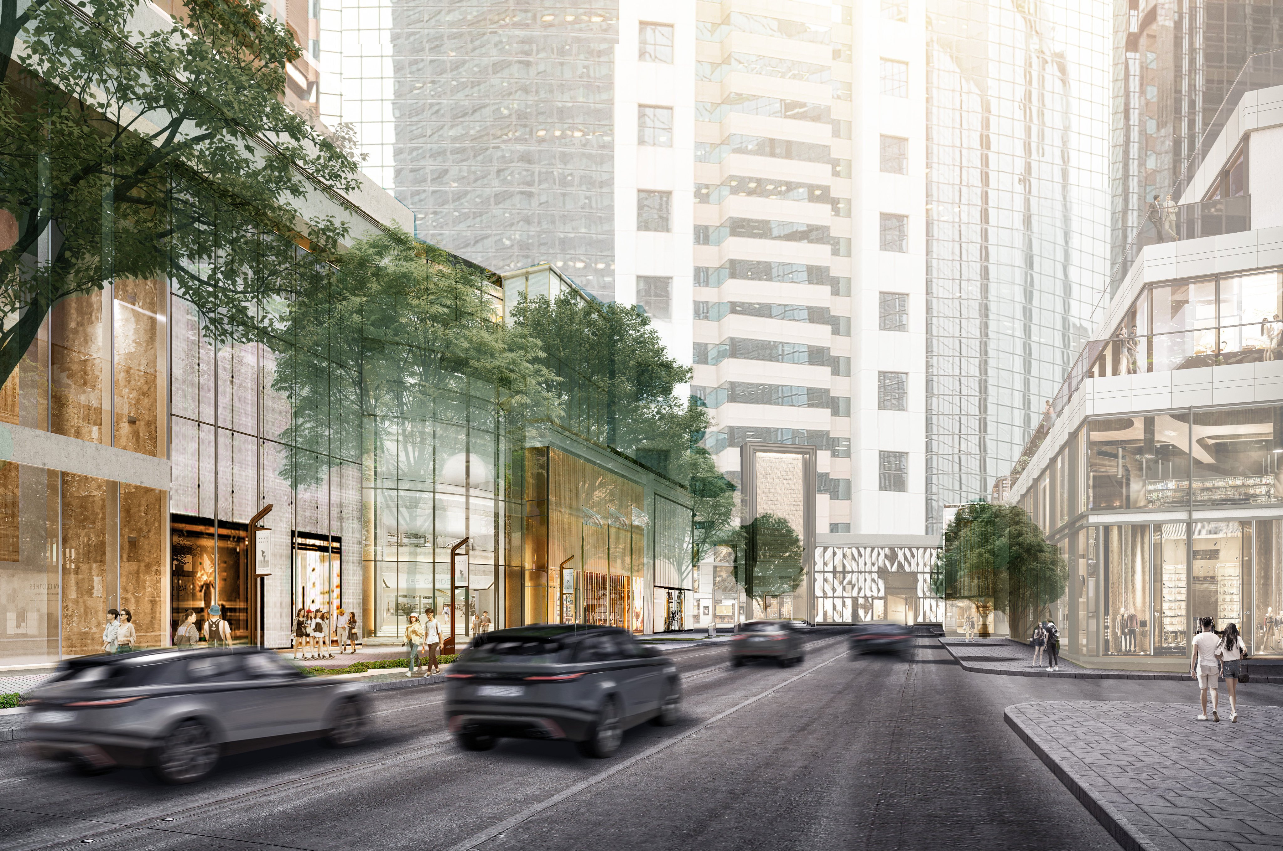 An artist’s impression of Hysan Development’s proposed upgrade to its HK$90 billion Lee Gardens portfolio in Hong Kong’s Causeway Bay. Photo: Handout