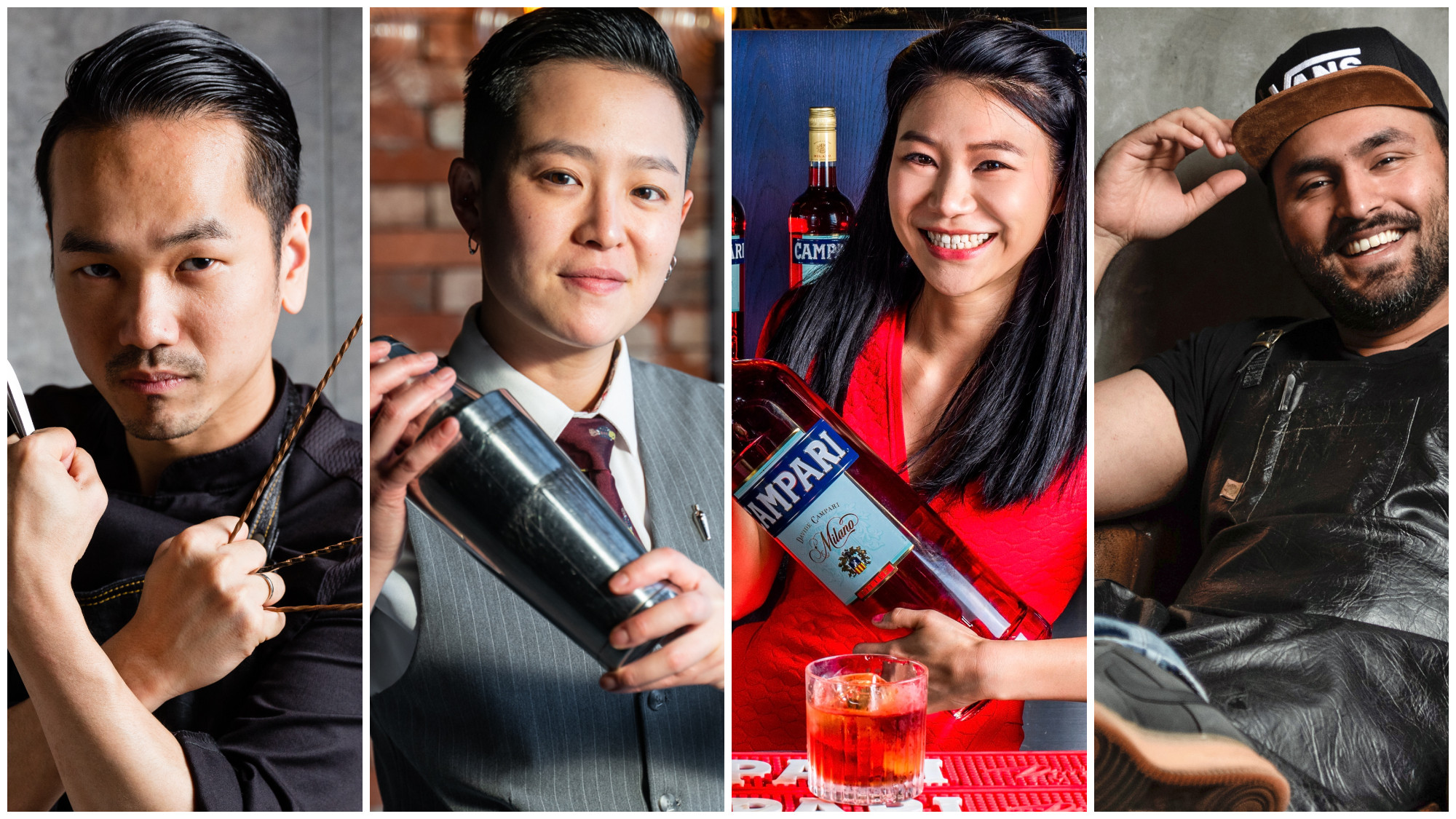 Antonio Lai from Tastings Group; Jo Lo from Room 309 and Envoy; Delphine Kong from Campari Group; Jay Khan from Coa and more on 2022 for the drinks industry in Hong Kong. Photos: Handout, Coa