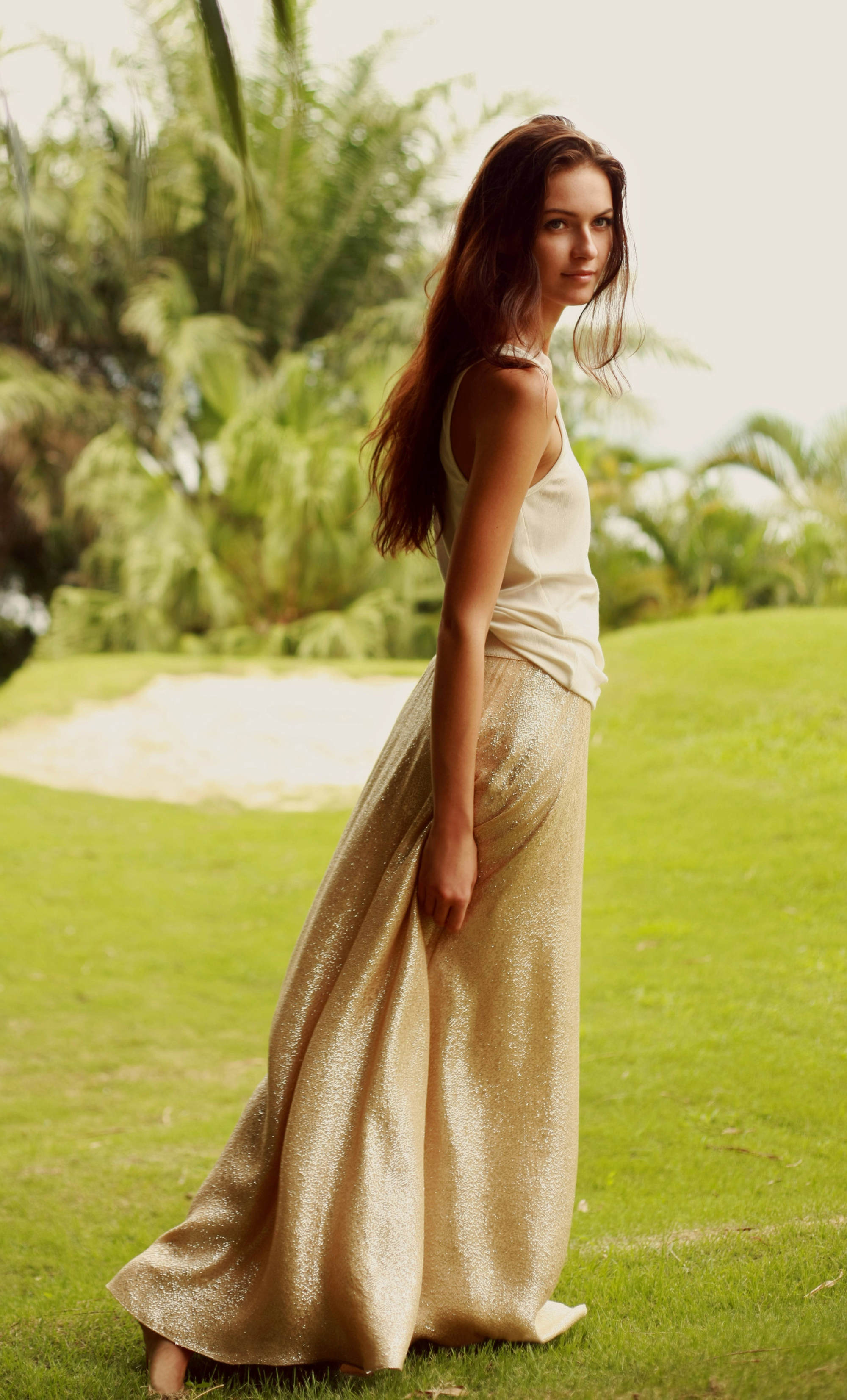 Charlize Theron has worn one of her bikinis the luxury resort wear fashion designer with a Hong