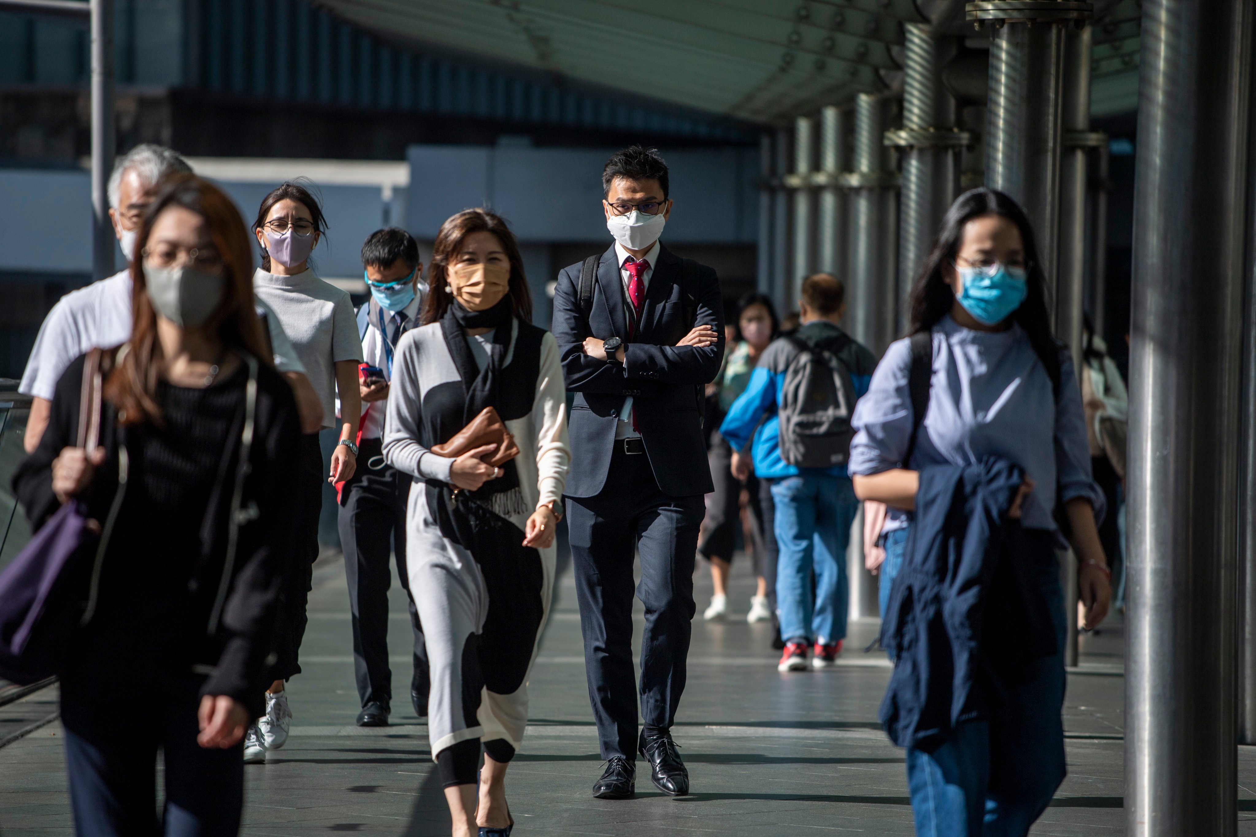 Hong Kong has dropped most social-distancing measures in its most drastic round of eased curbs since the pandemic emerged three years ago. Photo: AP 