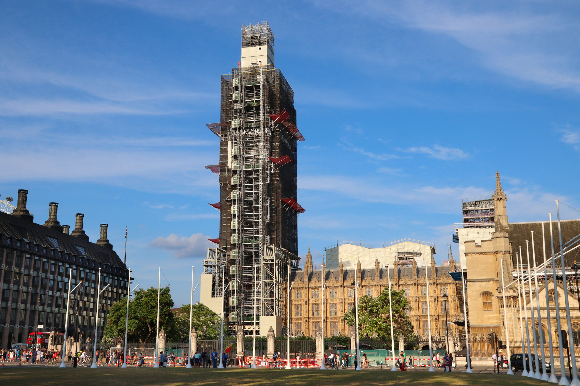 Big Ben under scaffolding in July 2019. Photo: Shutterstock