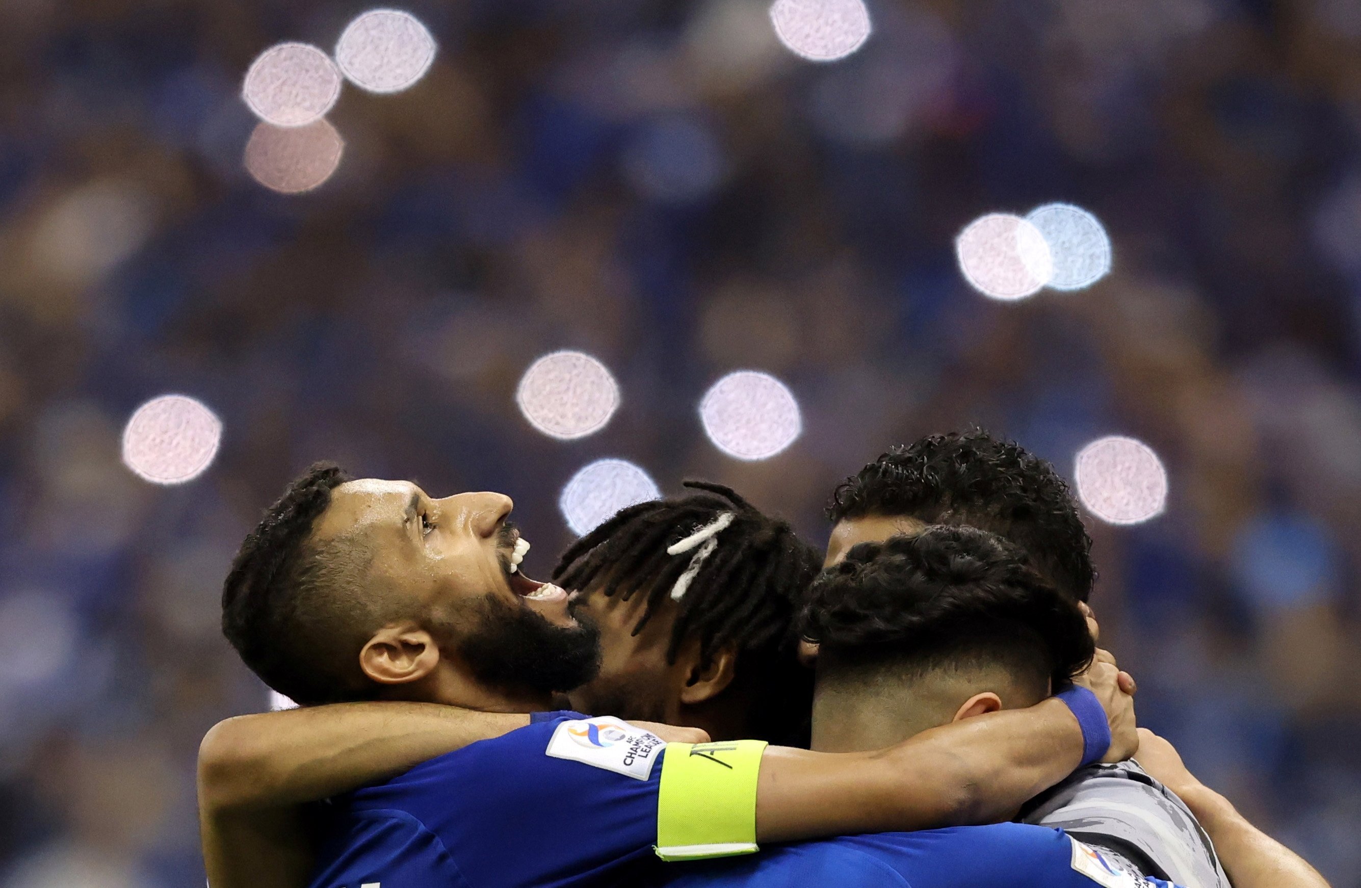 Al Hilal’s Salman Al-Faraj celebrates with teammates after winning the Asian Champions League in November last year. Russian clubs could end up playing in the competition if the country was allowed to join the AFC. Photo: Reuters