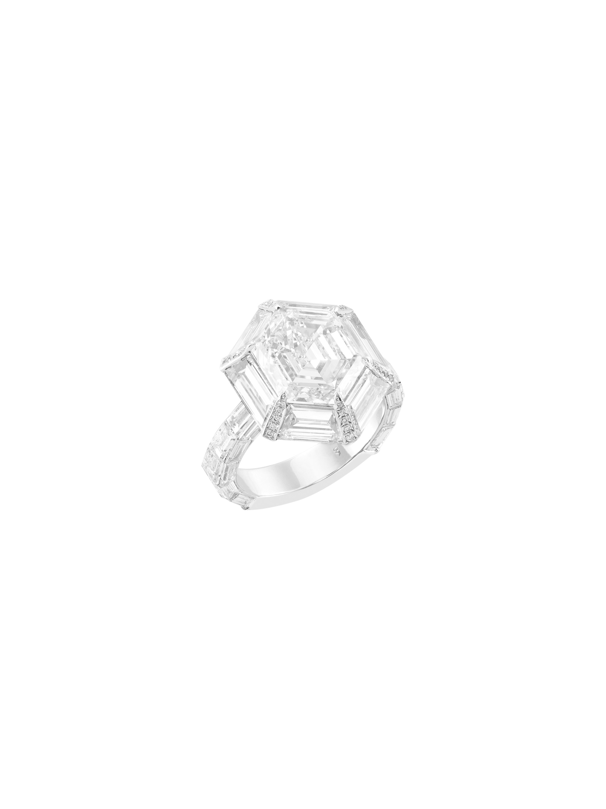 High Jewelry Tiffany Style Luxury Diamond Ring 3D model 3D printable