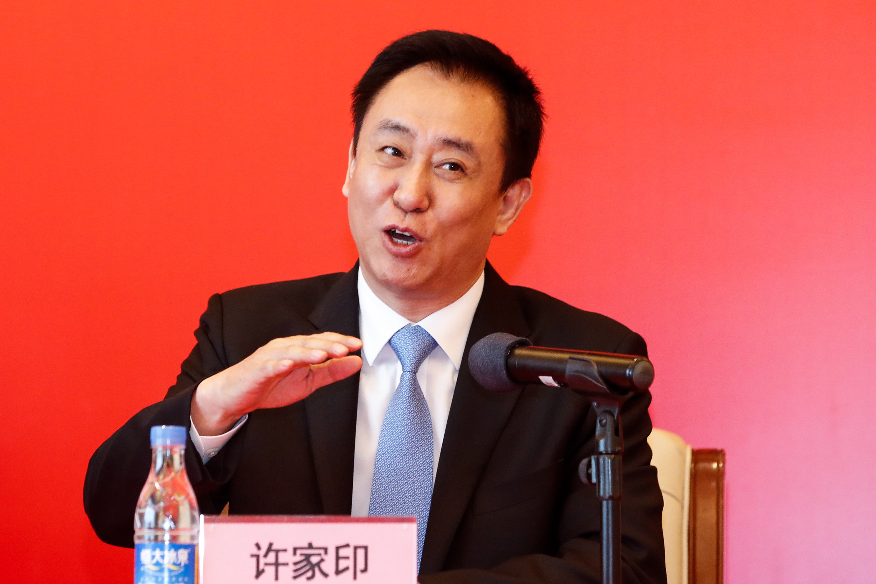 China Evergrande Group founder Hui Kayan asked his employees to work towards setting the company on the right track once again. Photo: Getty Images