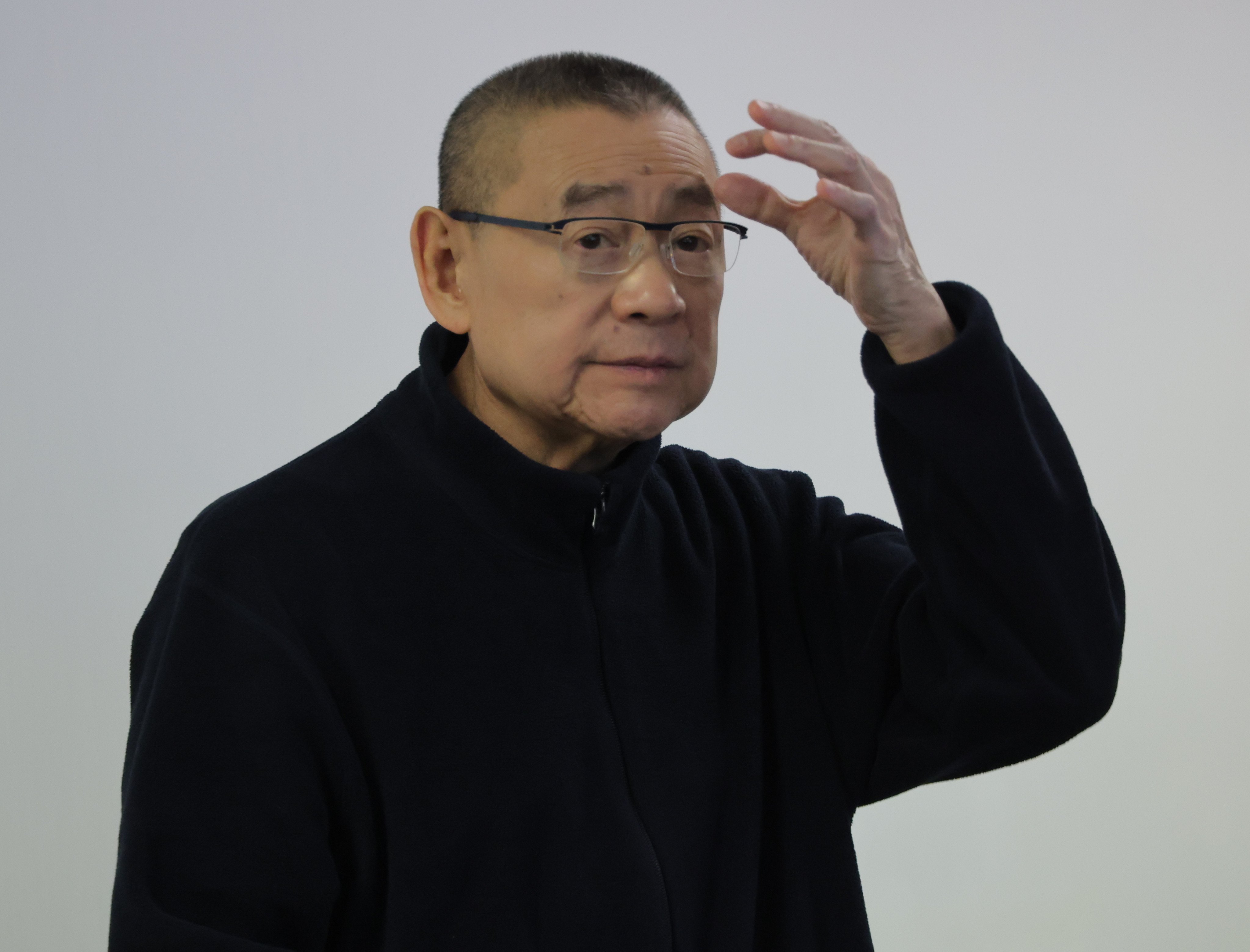 Tycoon Joseph Lau Luen-hung holds a press conference to clarify his relationship with Yvonne Lui Lai-kwan at Windsor House. Photo: Jelly Tse