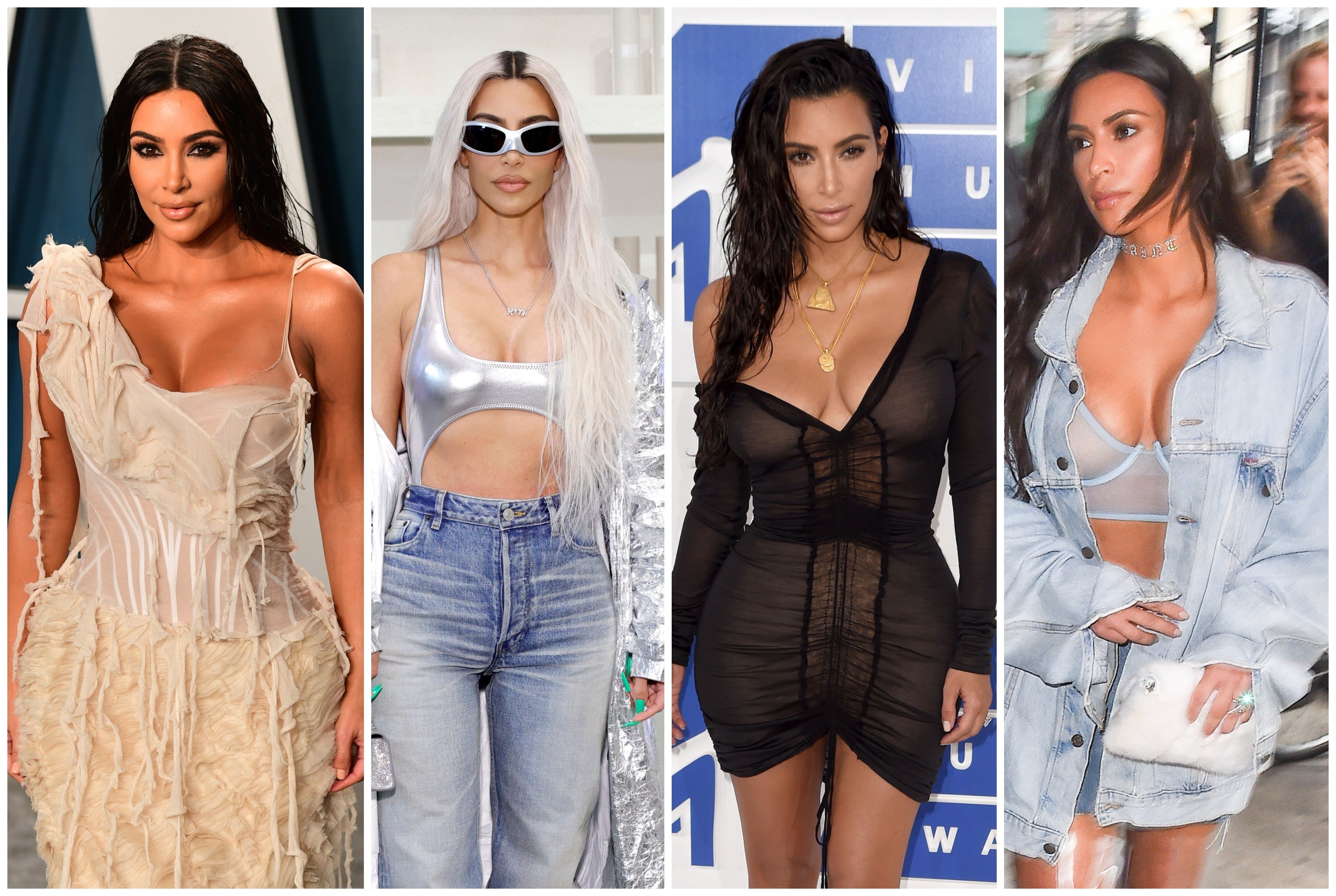 Kim Kardashian is known for stepping out in some truly daring outfits. Photos: Getty Images, FilmMagic, GC Images