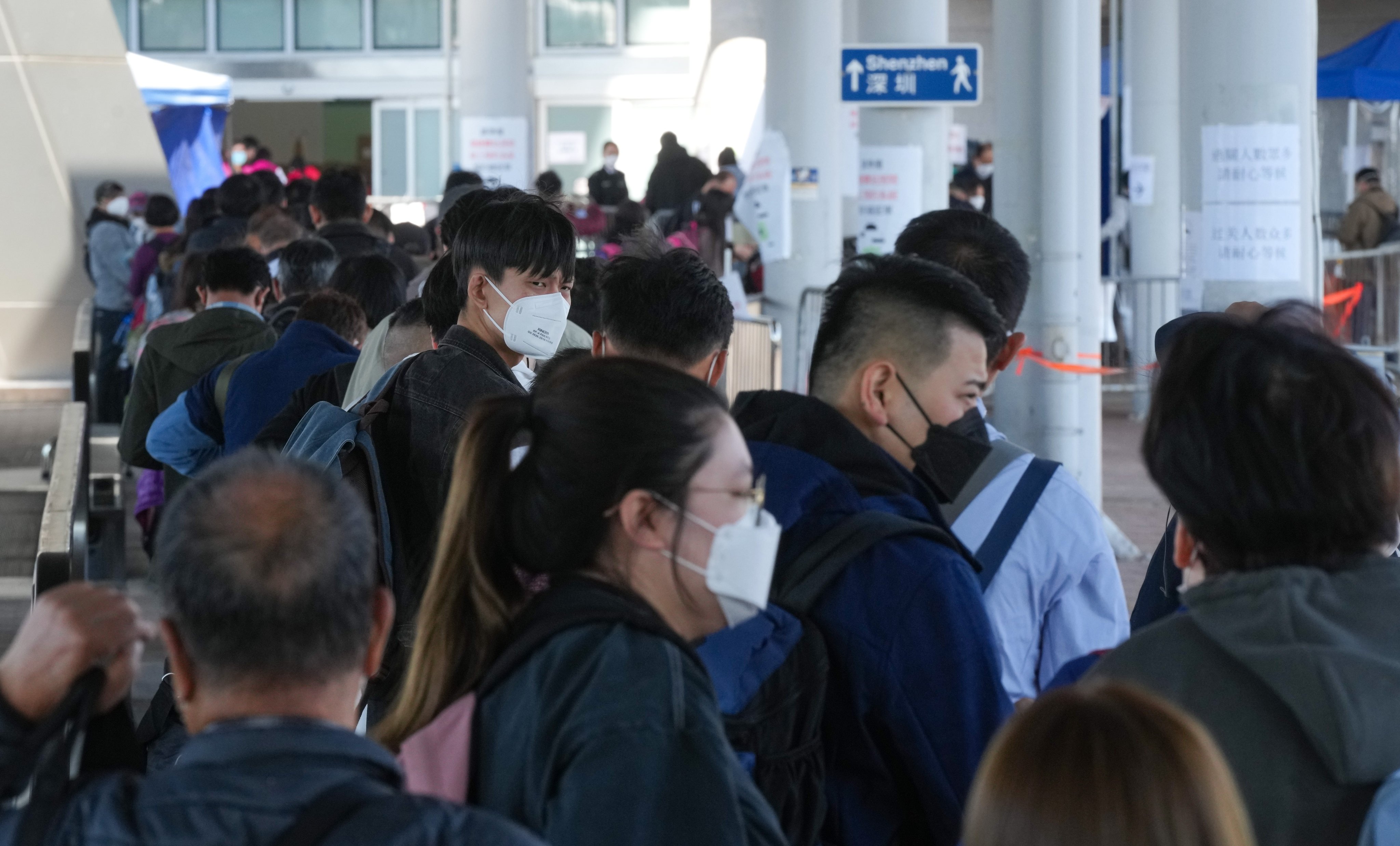 Travellers in Hong Kong will from Sunday be able to cross into mainland China without having to quarantine. Photo: Sam Tsang