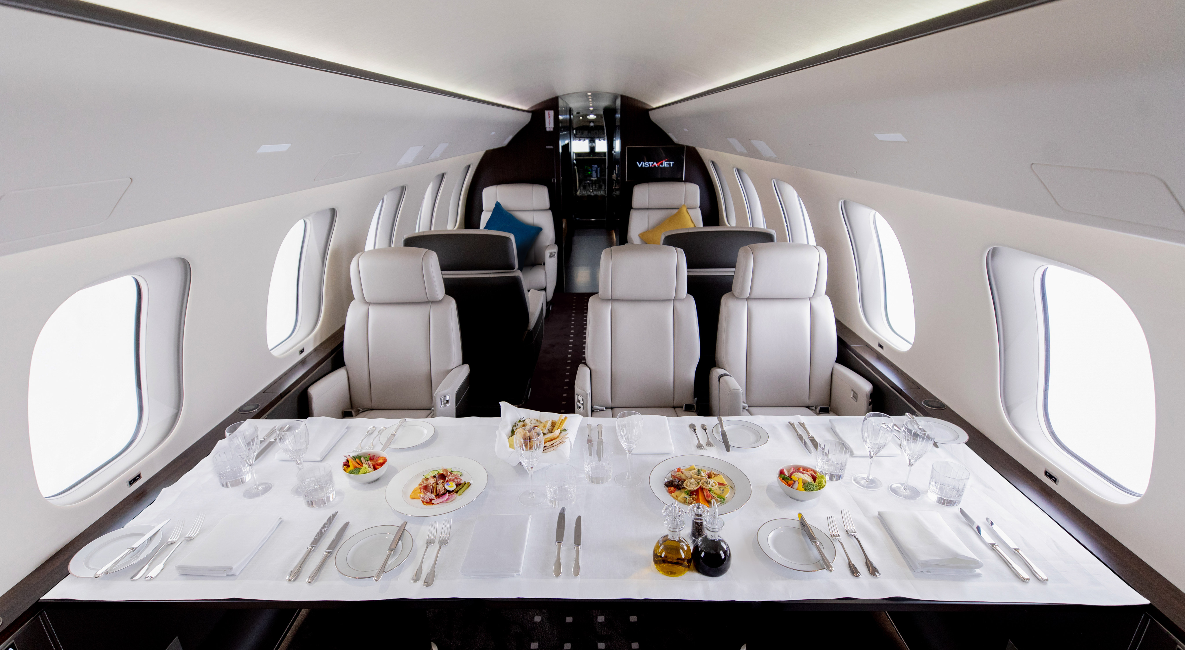 VistaJet is now offering Michelin-starred in-flight dining. Photo: Dominick Gravel