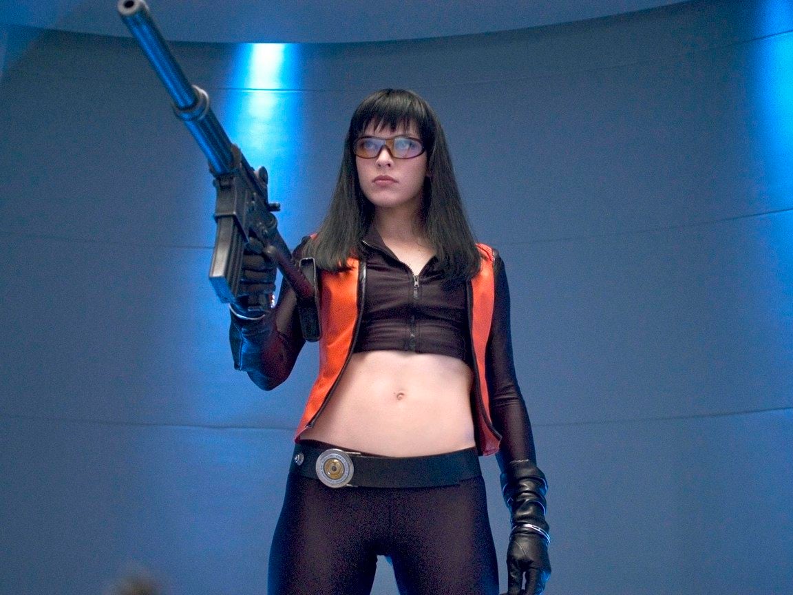 Milla Jovovich in a still from the 2006 movie Ultraviolet, a US-China co-production that rips off sci-fi standards such as Total Recall, The Matrix and Minority Report.