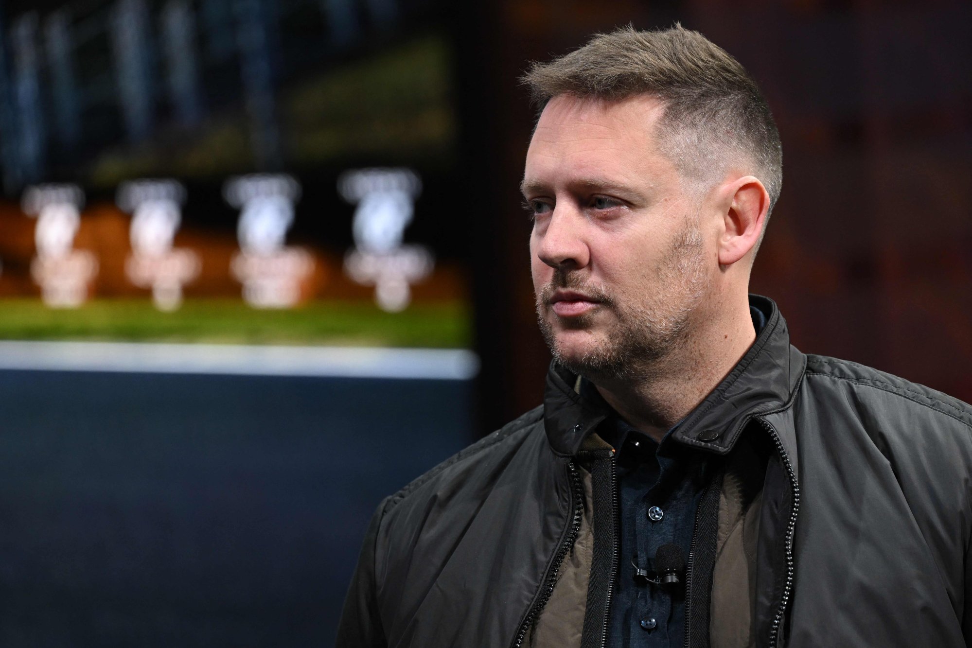Neill Blomkamp, director of Gran Turismo, speaks at the Consumer Electronics Show (CES) in Las Vegas, Nevada. Photo: Patrick T. Fallon/AFP