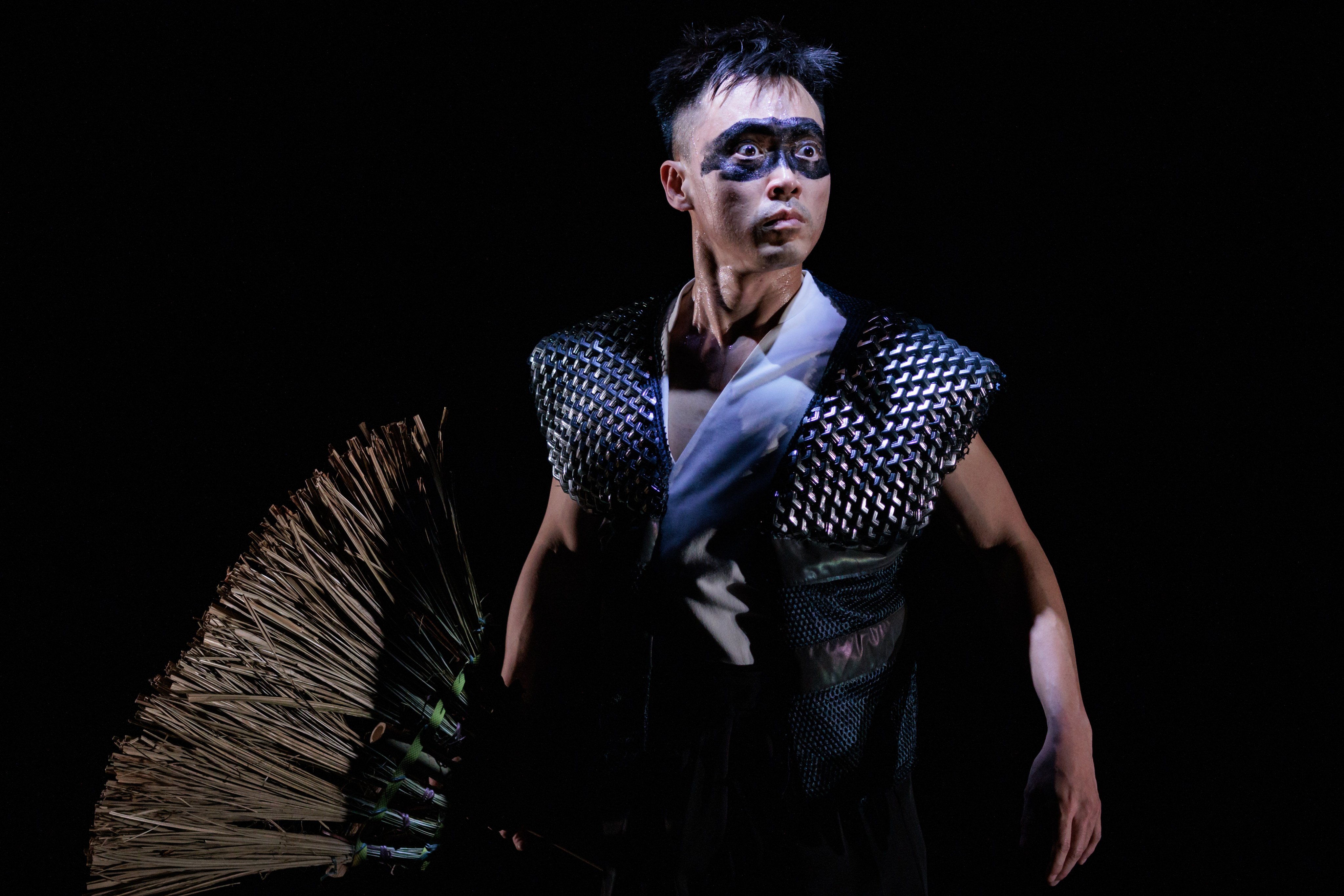 Dancer Cyrus Hui during the segment “Run to ... the brick red street” in Siu Lung Fung Dance Theater’s “Run”, an experimental new production inspired by the tale of Lin Chong in the Chinese classic “Water Margin” and the uncertainty faced by people in present times (Photo: Eric Hong @ Moon 9 Image)
