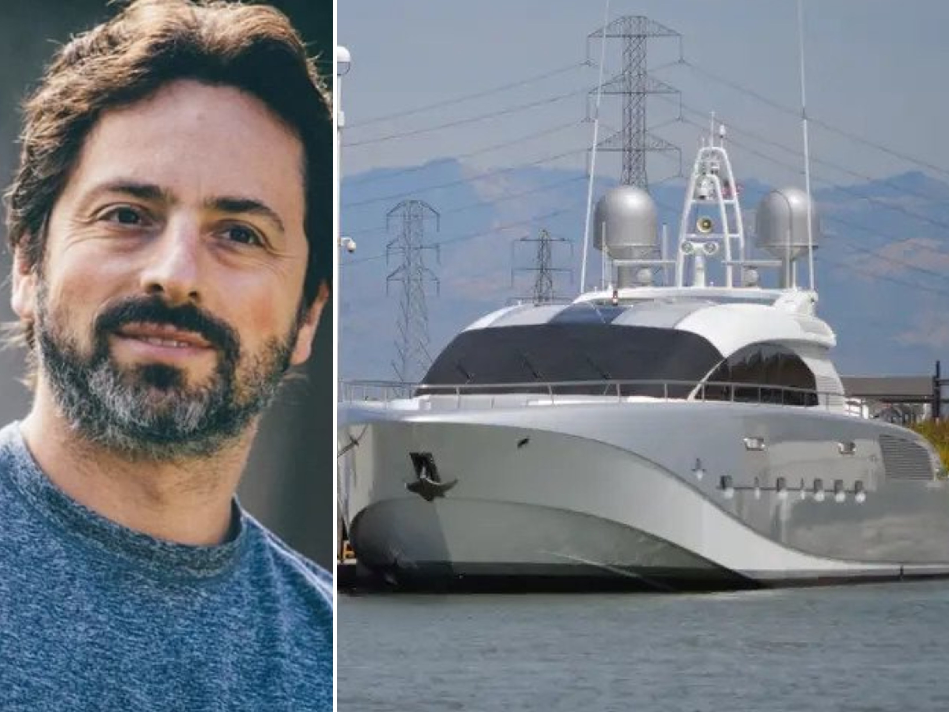 Google founder Sergey Brin has a passion for yachts, jet skis and, well, anything that floats, it seems. Photos: @thebiographypen/Instagram, Business Insider