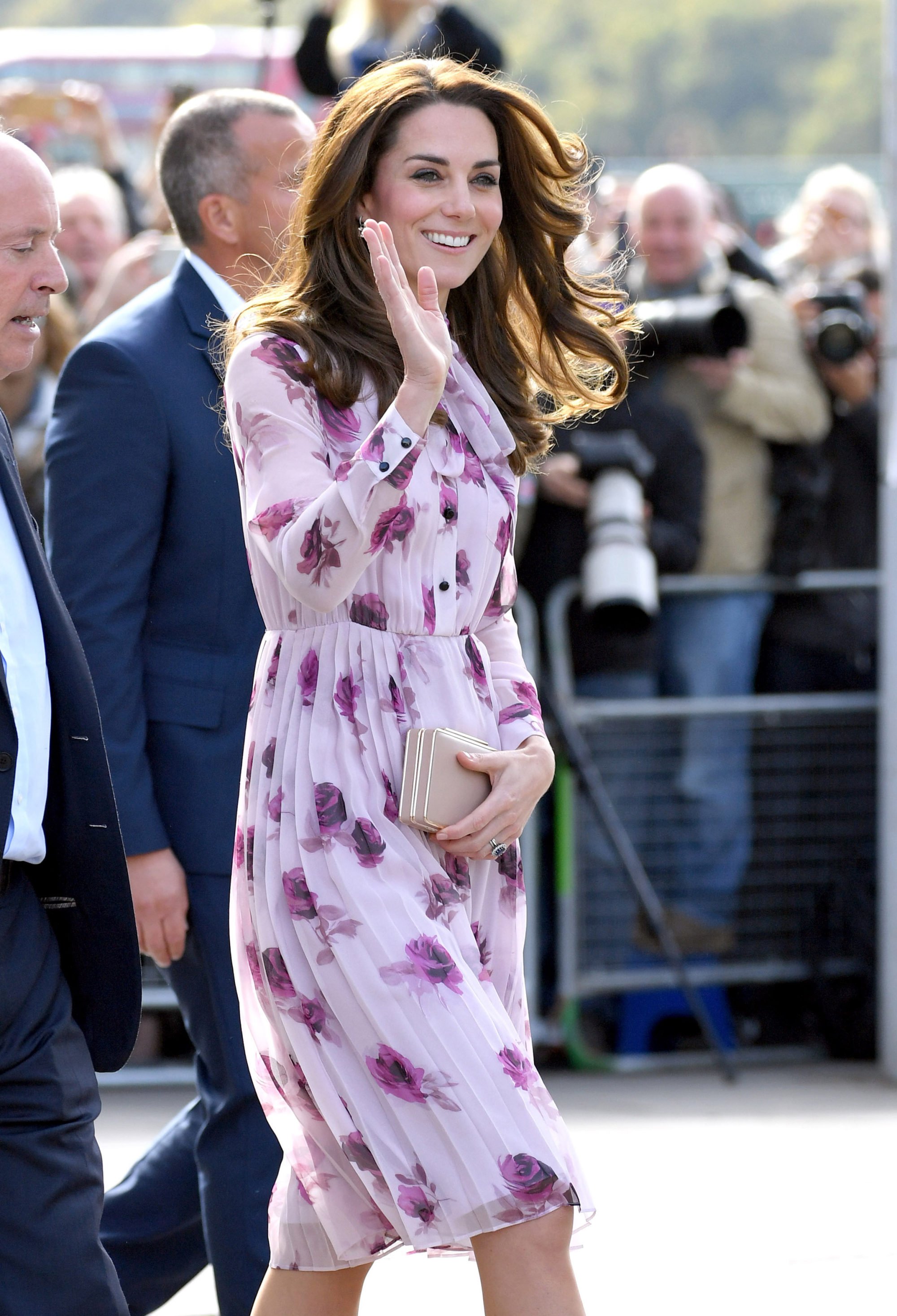 Kate Middleton's Ridley London Alicia Top with Tie Neck in Tangerine Silk