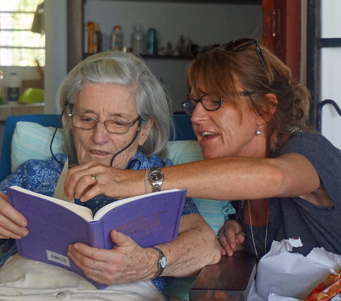 Author Anthea Rowan (right) with her mother.