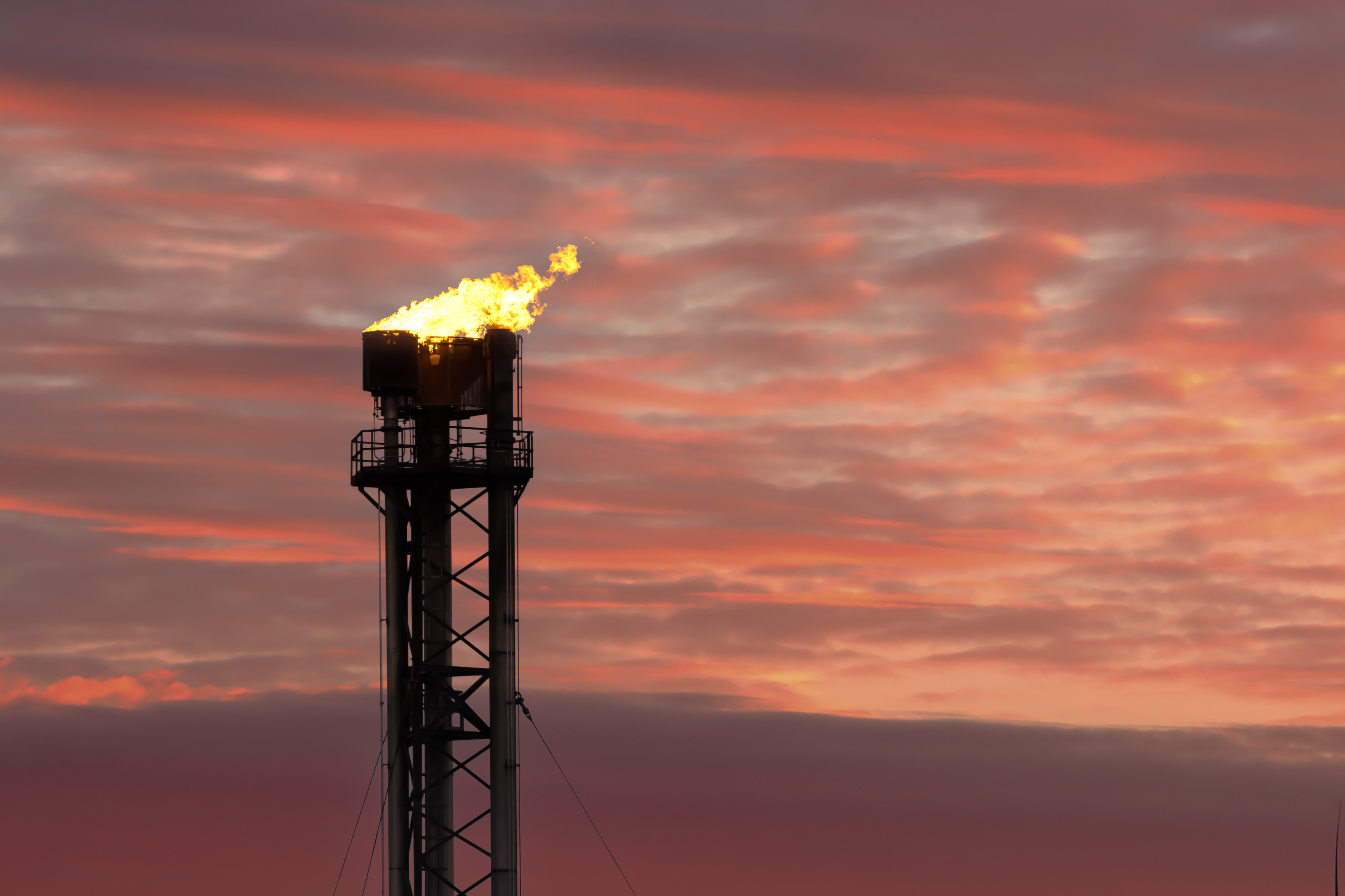 Gas plant flaring at a gas terminal. Photo: Shutterstock/File