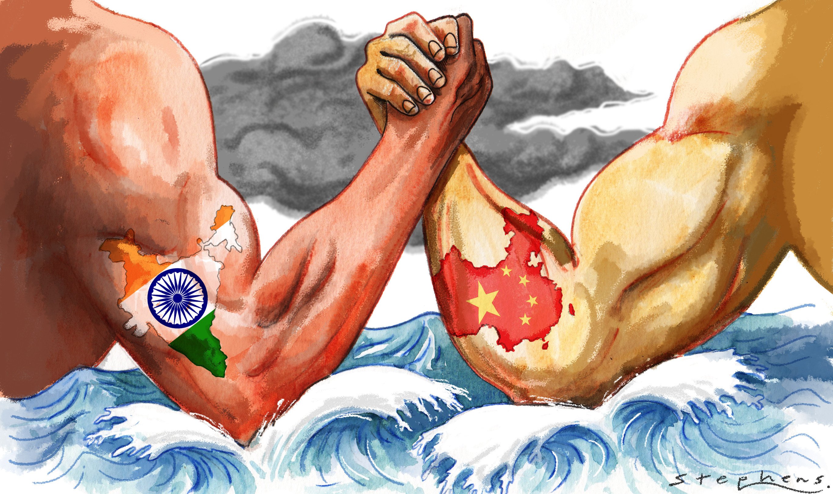 China and India navies vie for influence in Indian Ocean amid border tensions. Illustration: Craig Stephens