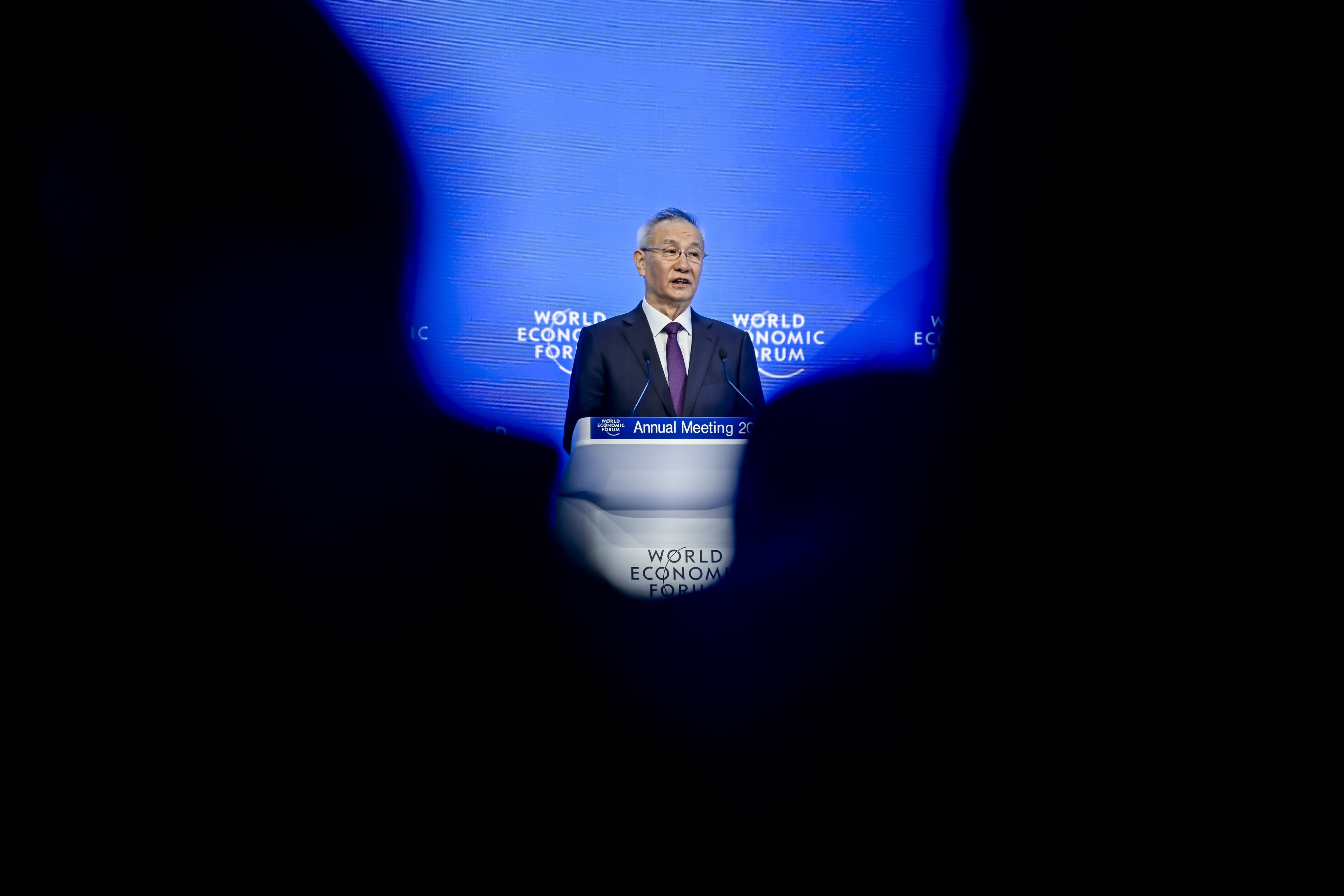Liu He addressed the World Economic Forum in Davos on Tuesday. Photo: EPA-EFE