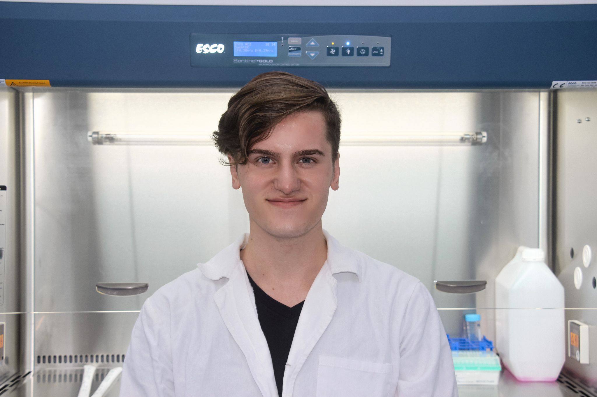 Mathieu Van Giel, founder of biotechnology start-up Wasna, which makes low-cost, animal-free growth serum to create cultivated meat in Singapore.