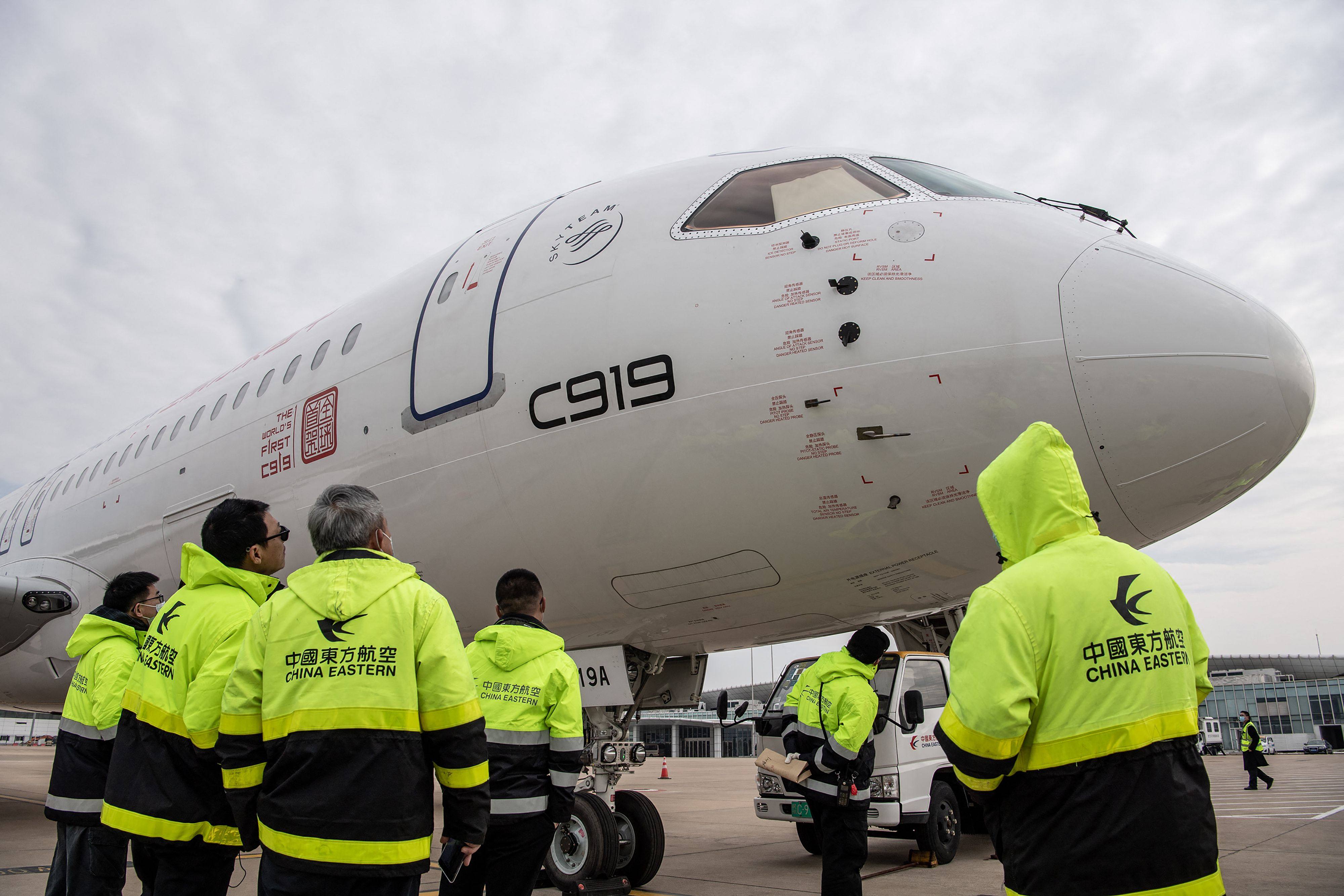 China has strong ambition in the commercial aviation market and the central government has laid out plans for the C919 to gain 10 per cent domestic market share by 2025. Photo: AFP