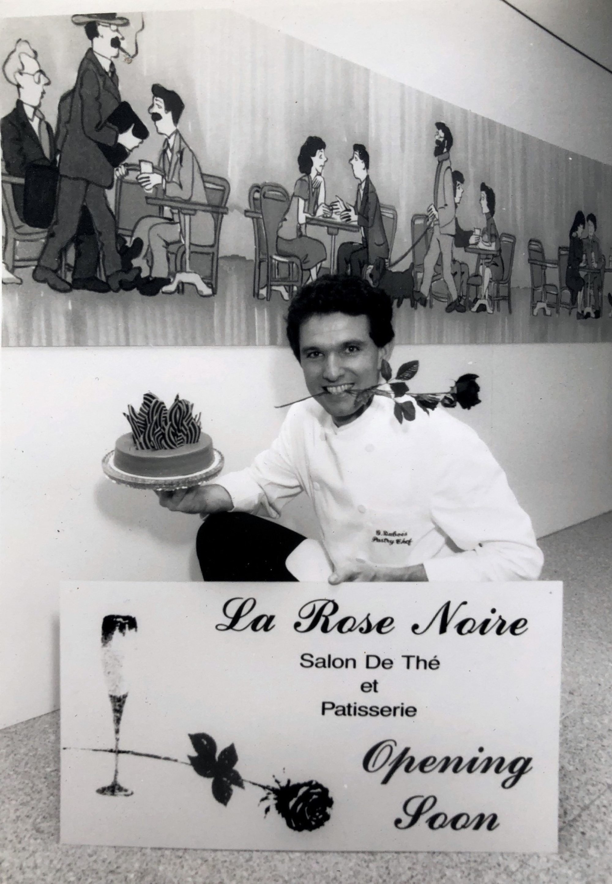 Dubois in August, 1991, at the La Rose Noire opening in Pacific Place. Photo: Gérard Dubois