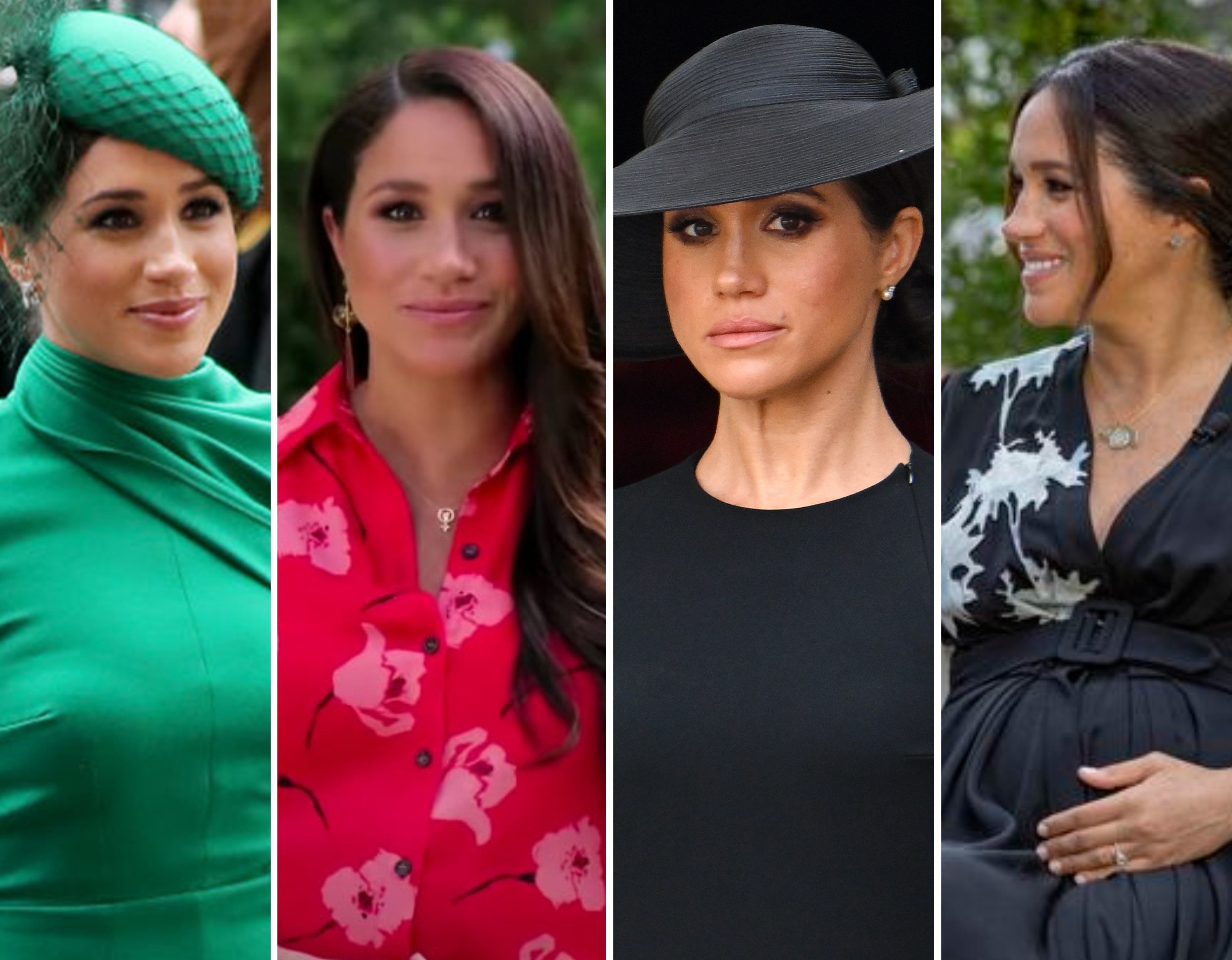 Meghan Markle’s outfits often contain special meanings. Photos: TNS, YouTube, WireImage