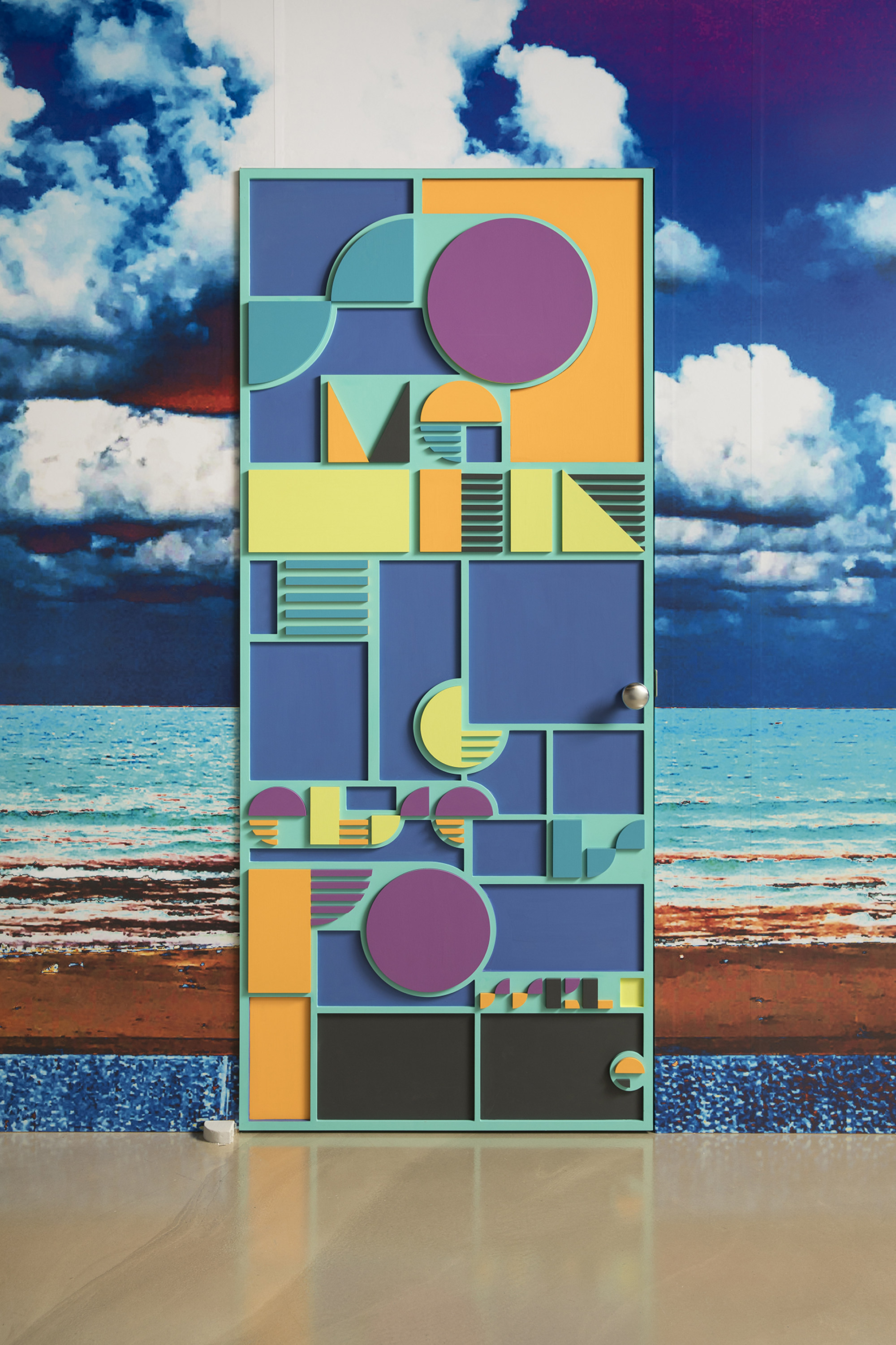 Rehberger embraces the idea of strong graphics making something less visible. Photo: Galleria Continua