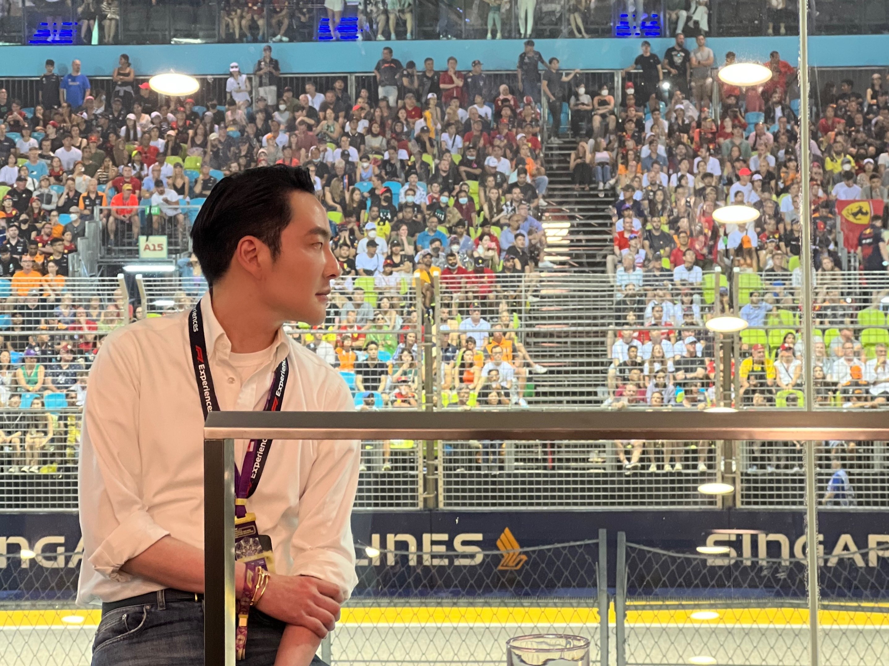 HK-based billionaire Calvin Lo at the 2022 Singapore Grand Prix. Photo: Handout