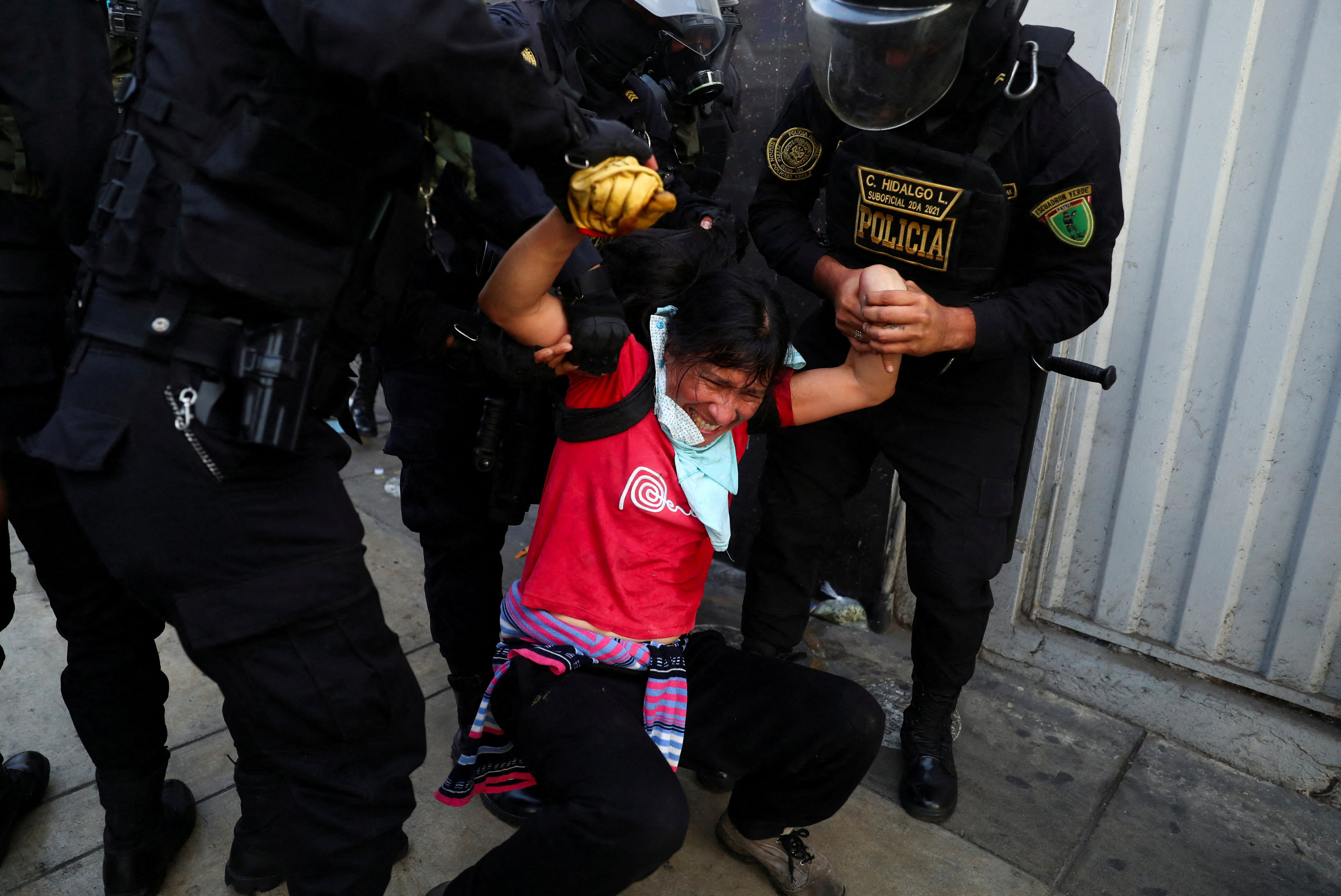 Tuesday was another day of fury in Peru’s capital as thousands of protesters took to downtown Lima. Photo: Reuters