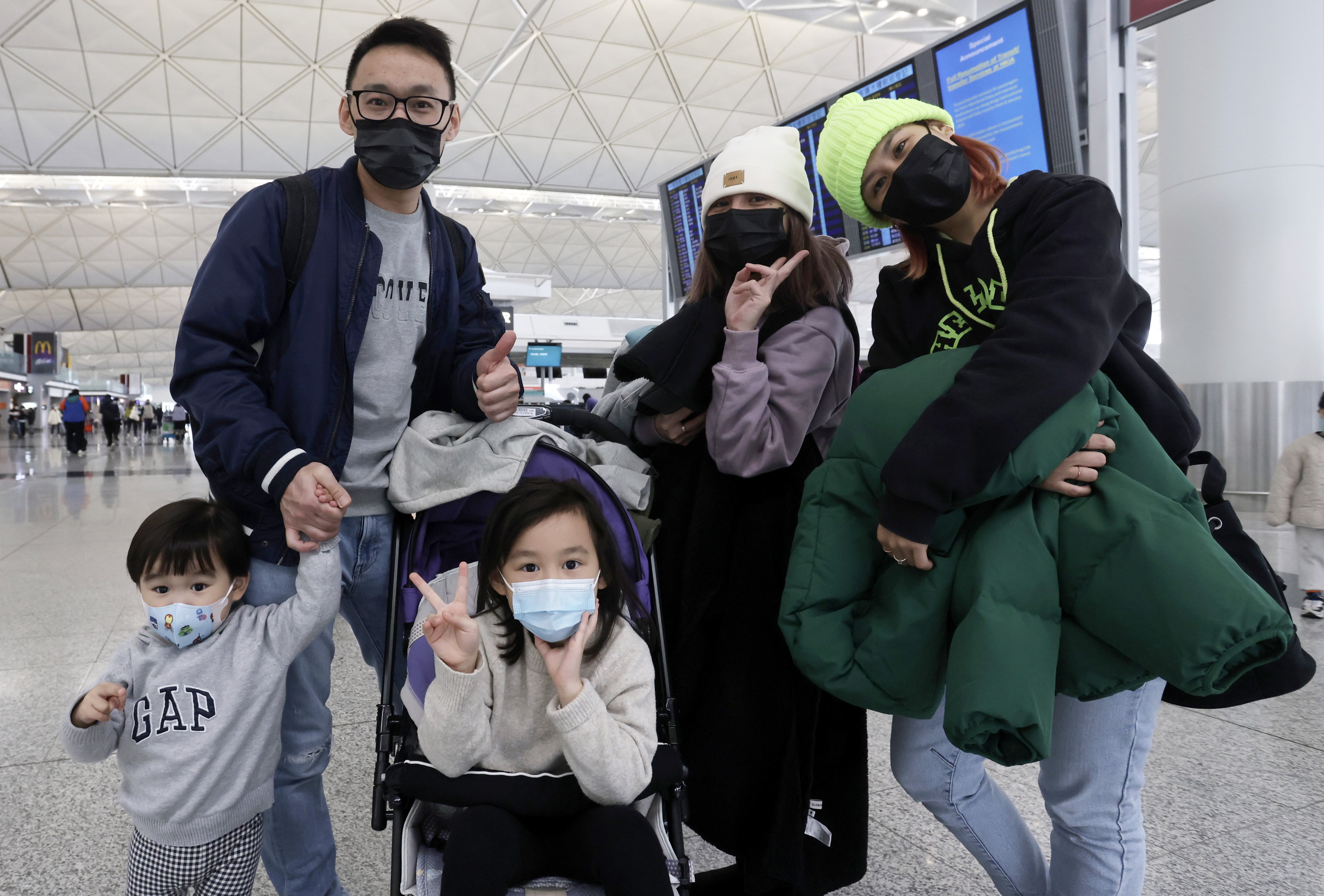 The Lee family from Hong Kong is travelling to Seoul. Photo: Jonathan Wong