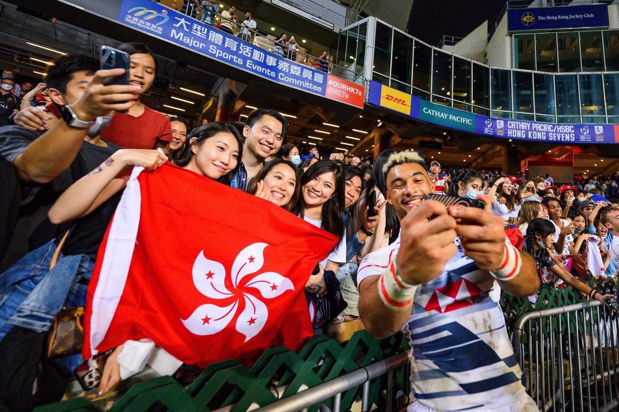 More than 20,000 rugby sevens fans watched three days of action in Hong Kong during last November’s return of the Hong Kong Sevens. Photo: Hong Kong Rugby Union