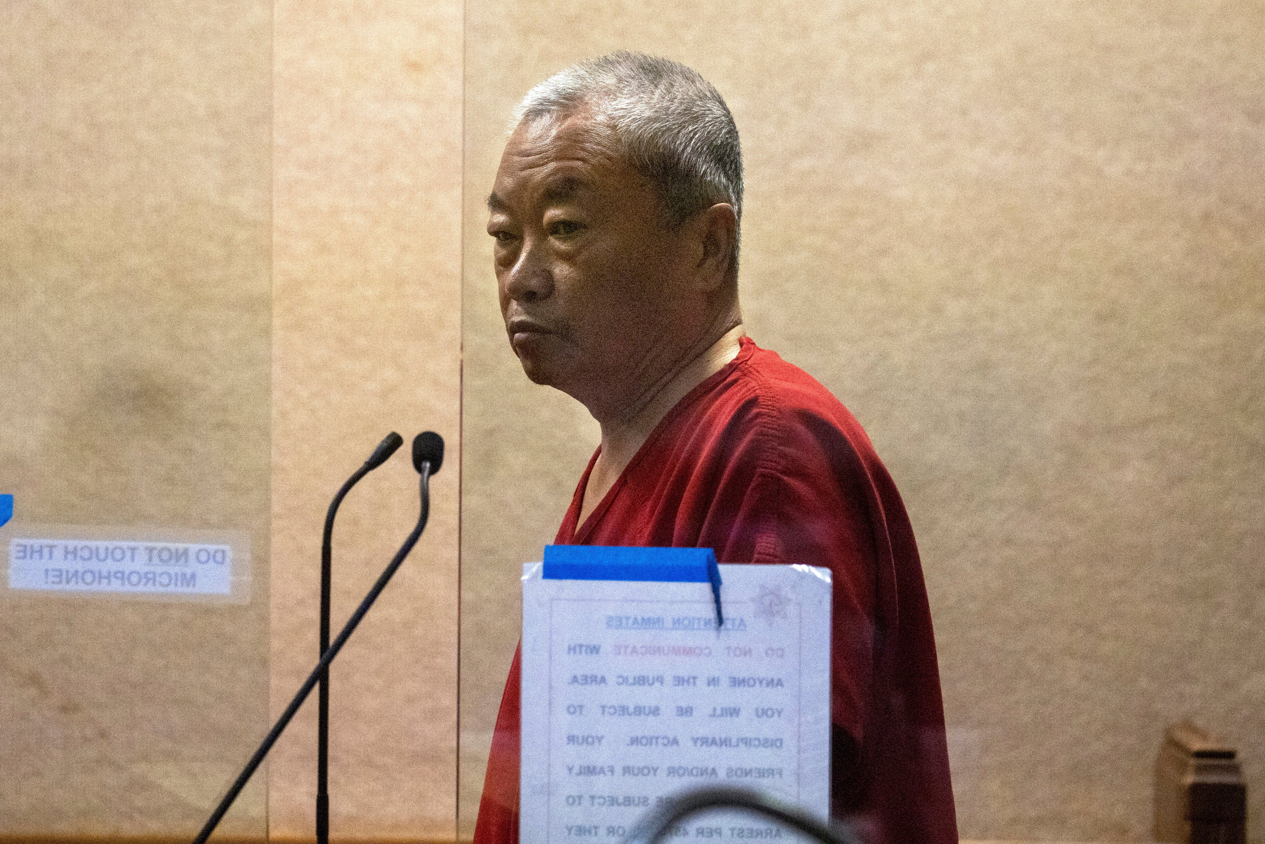 Chunli Zhao appears for his arraignment at San Mateo Superior Court in Redwood City, California, on Wednesday. Photo: AP