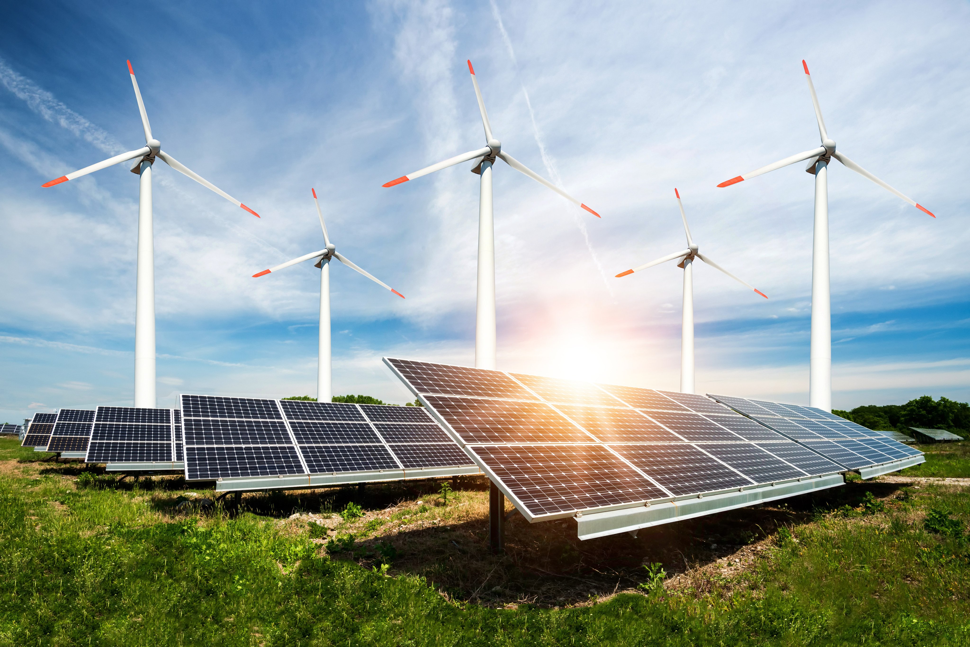 Атомные электростанции использующие альтернативные источники энергии. Ветро солнечные гибридные электростанции. Электростанции ВИЭ. Возобновляемые источники энергии. Ветряки и солнечные батареи.