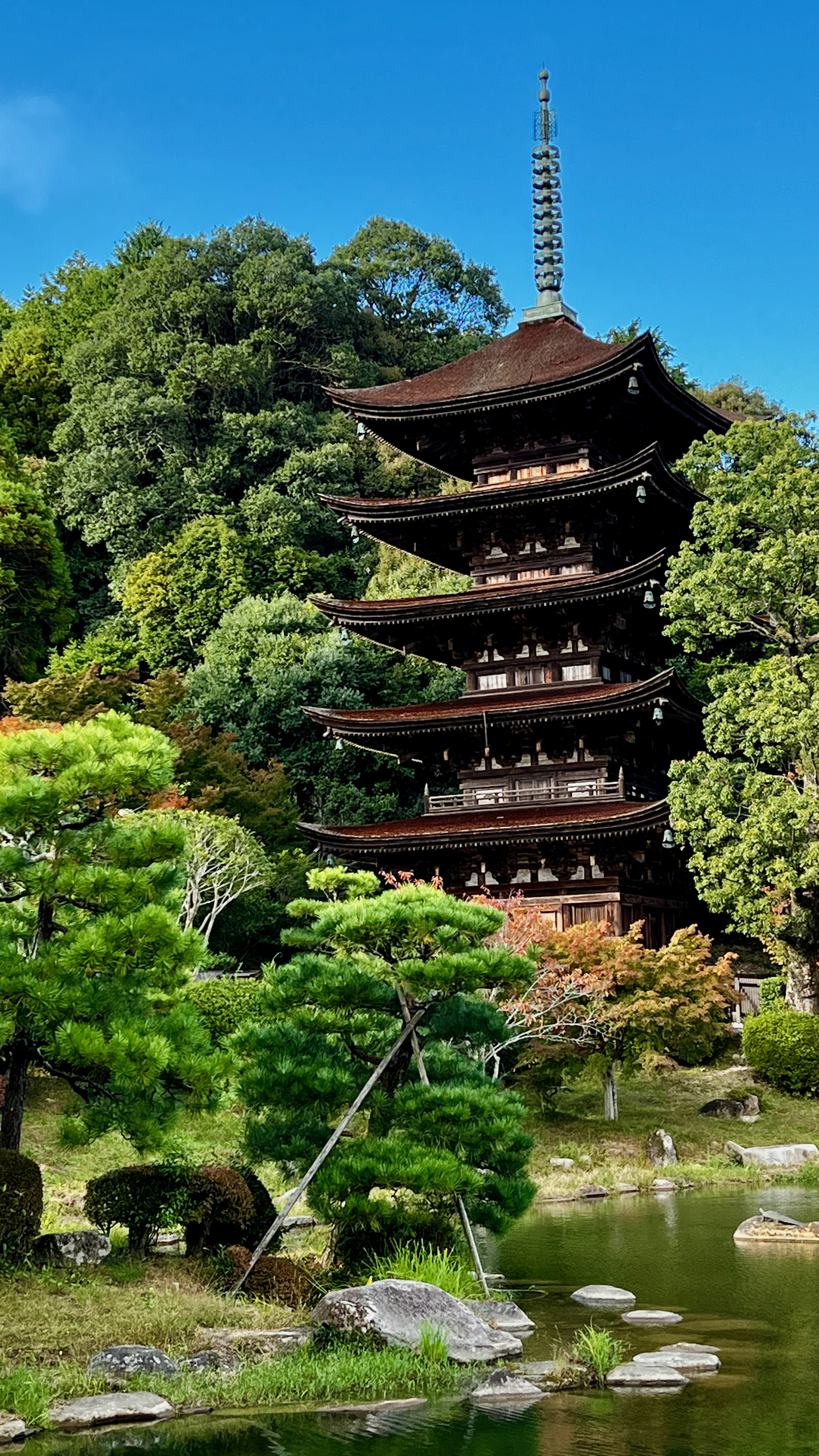 The five-storey pagoda at Rurikoji temple, established in 1442, is one of the oldest of its kind in Japan. Photo: Peter Neville-Hadley