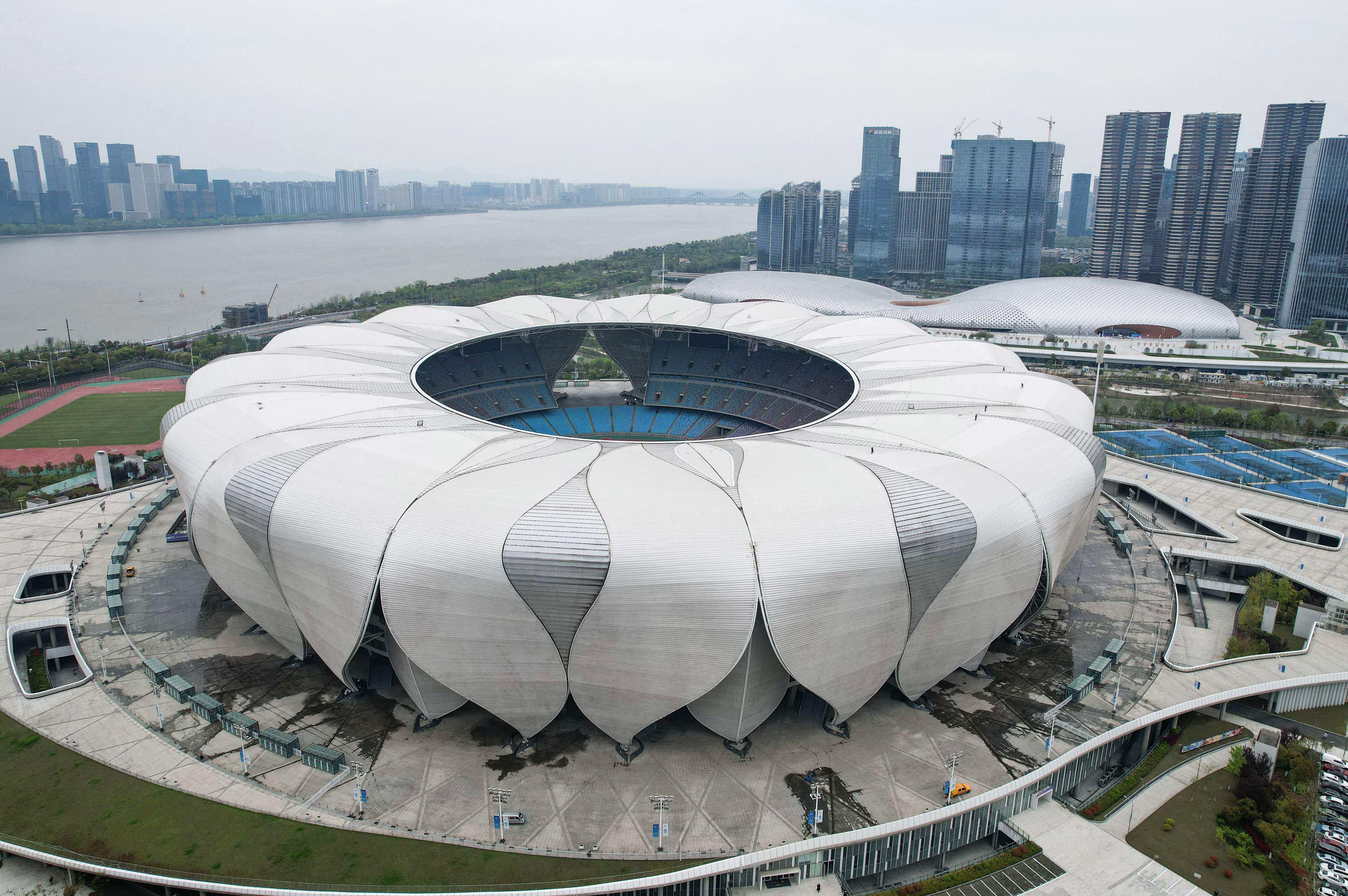 The Hangzhou Olympic Sports Centre Stadium will play host to the 19th Asian Games in September. Photo: AFP
