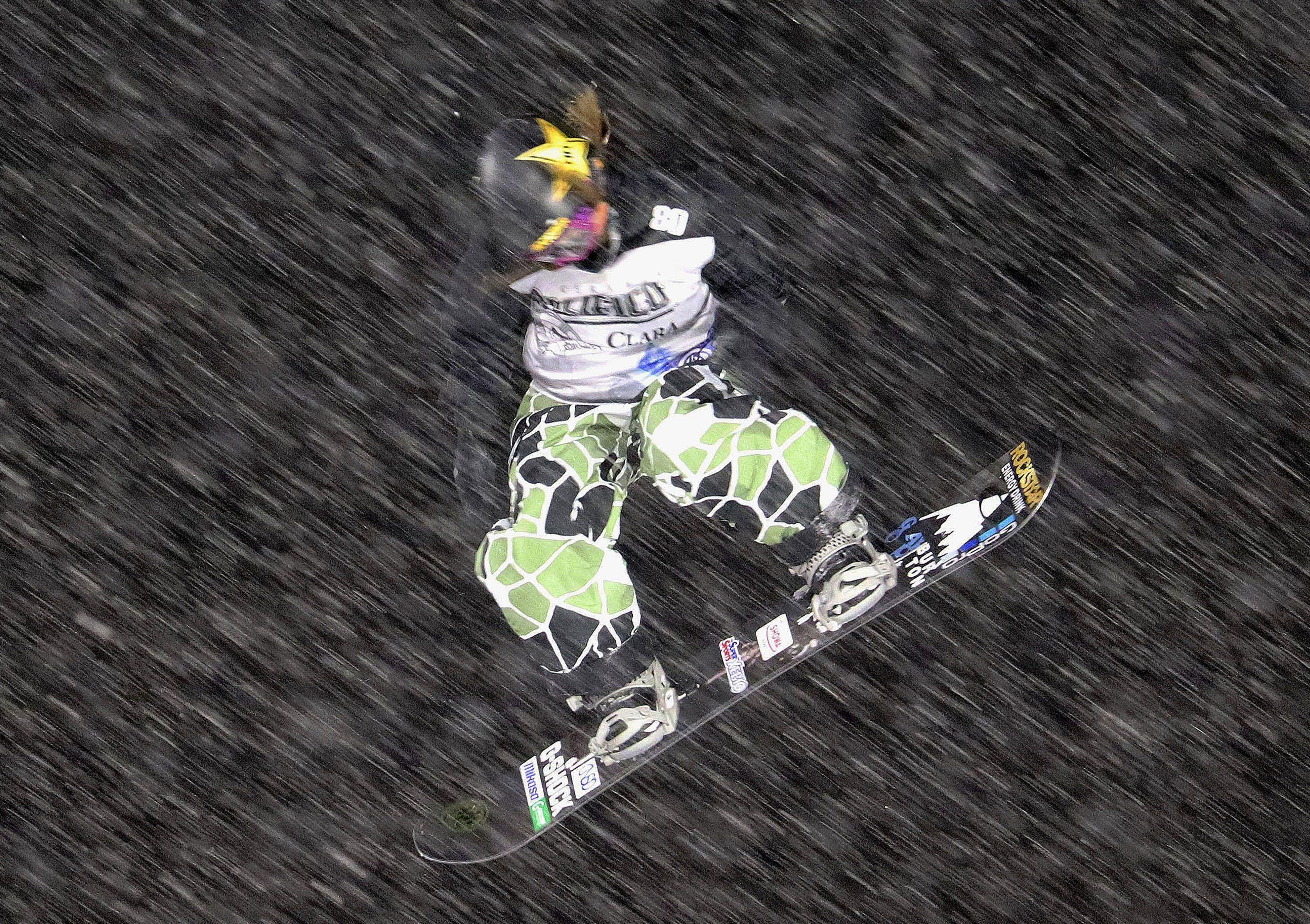 Japan’s Reira Iwabuchi on her way to winning the women’s snowboard Big Air event at the Winter X Games. Photo: Kyodo