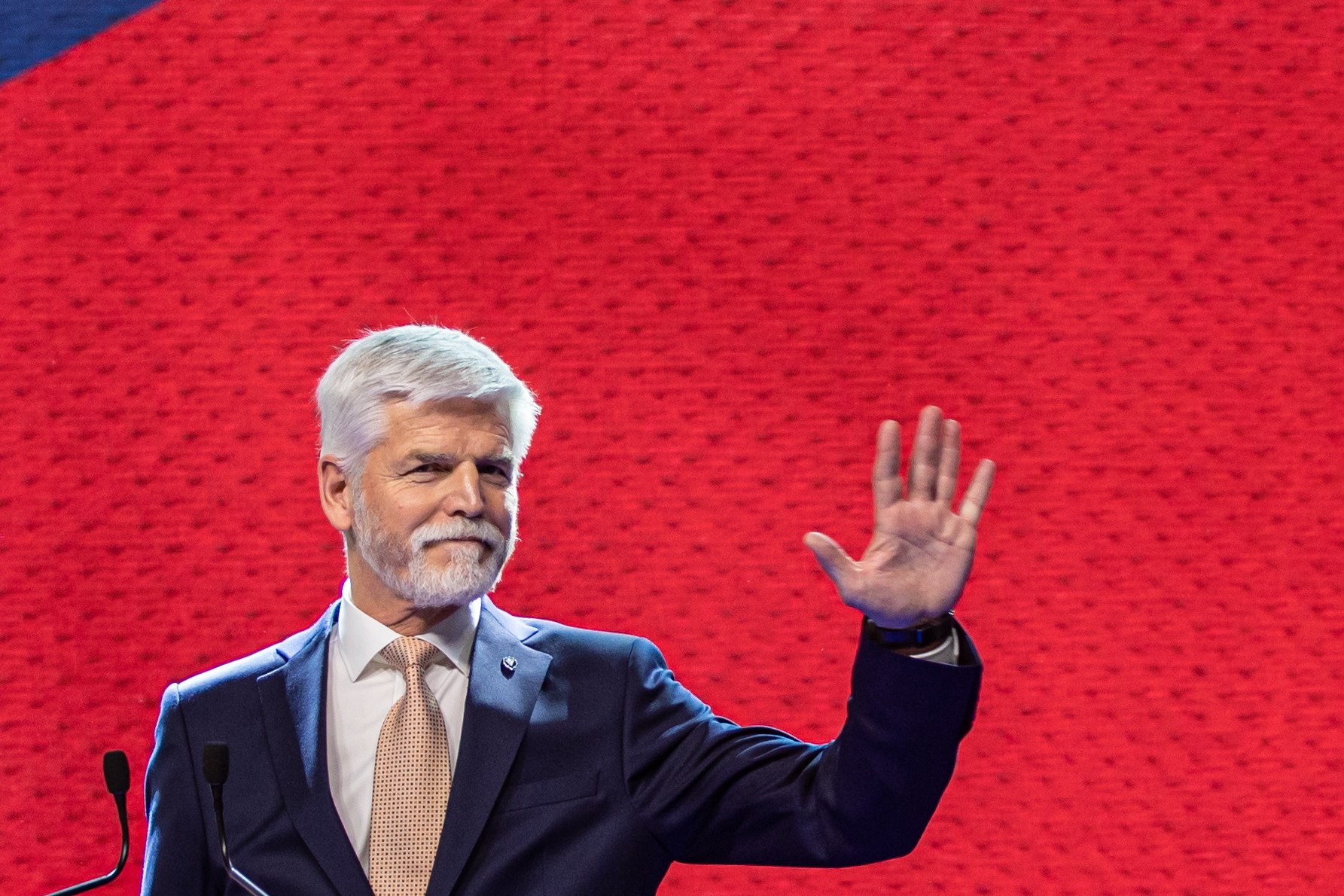 Czech president-elect Petr Pavel after the announcement of his landslide victory. Photo:  EPA-EFE