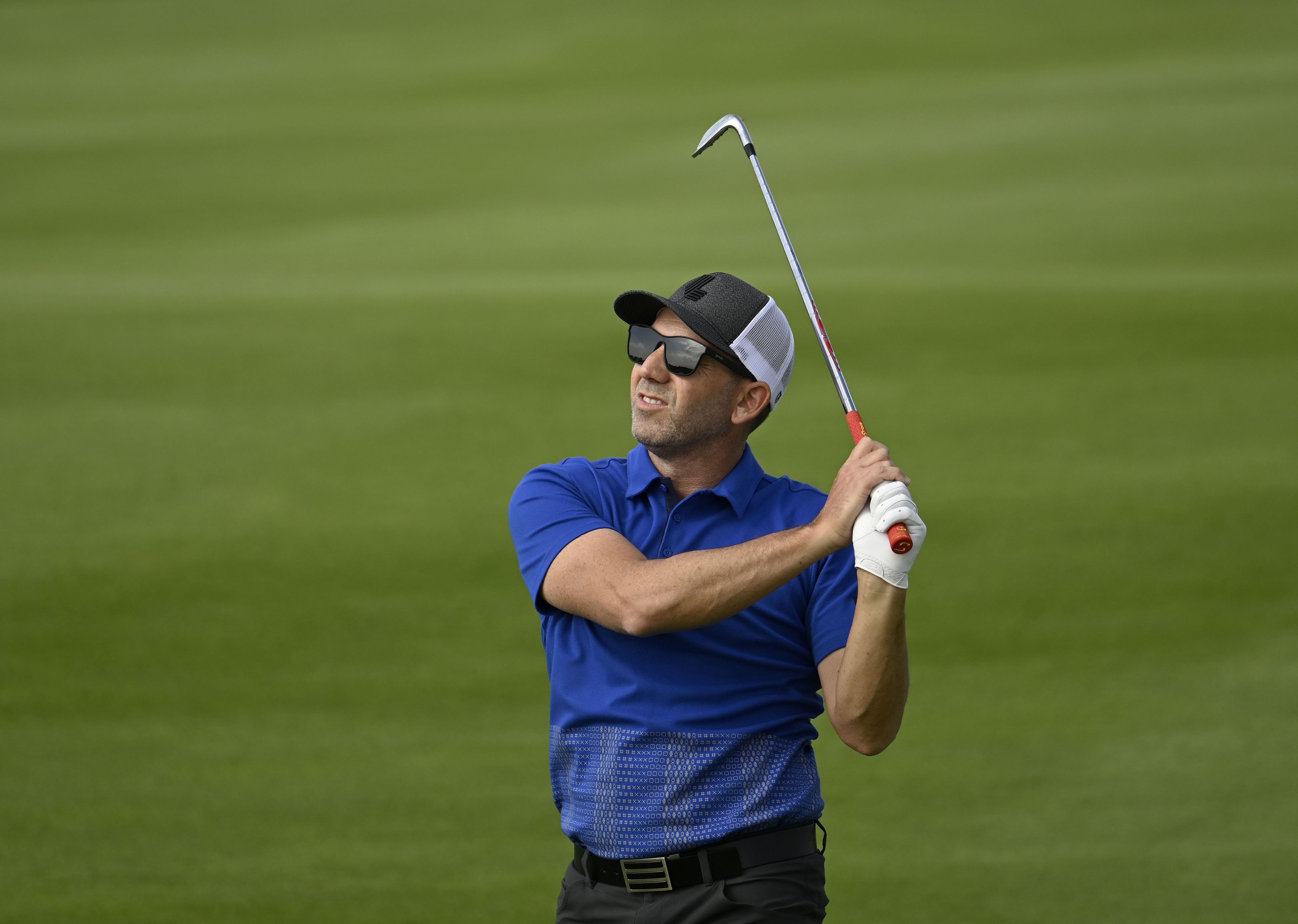 Sergio Garcia plays a shot  during the pro-am ahead of the PIF Saudi International at the Royal Greens Golf and Country Club, King Abdullah Economic City. Photo: Asian Tour.