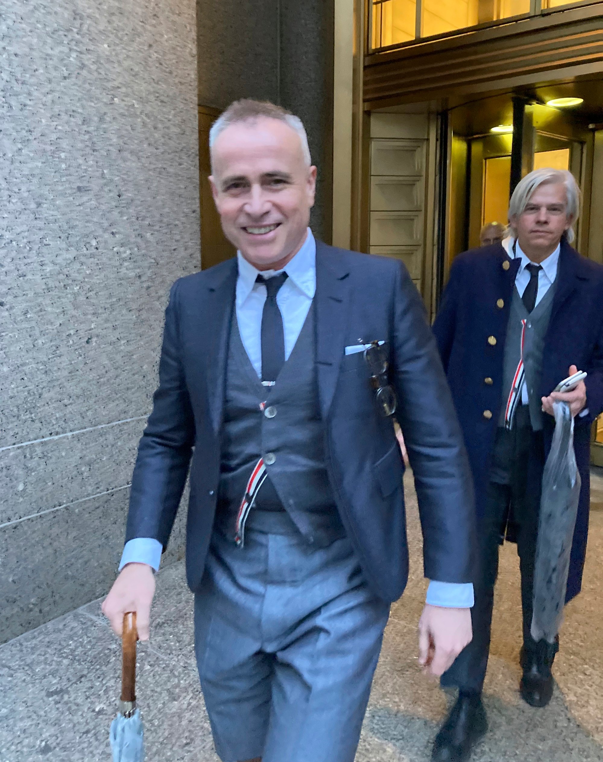 Meet Thom Browne, the designer who beat Adidas in court: stripes-loving American styled NBA star LeBron James and Gigi Hadid and is the current chairman of CFDA, after Tom Ford