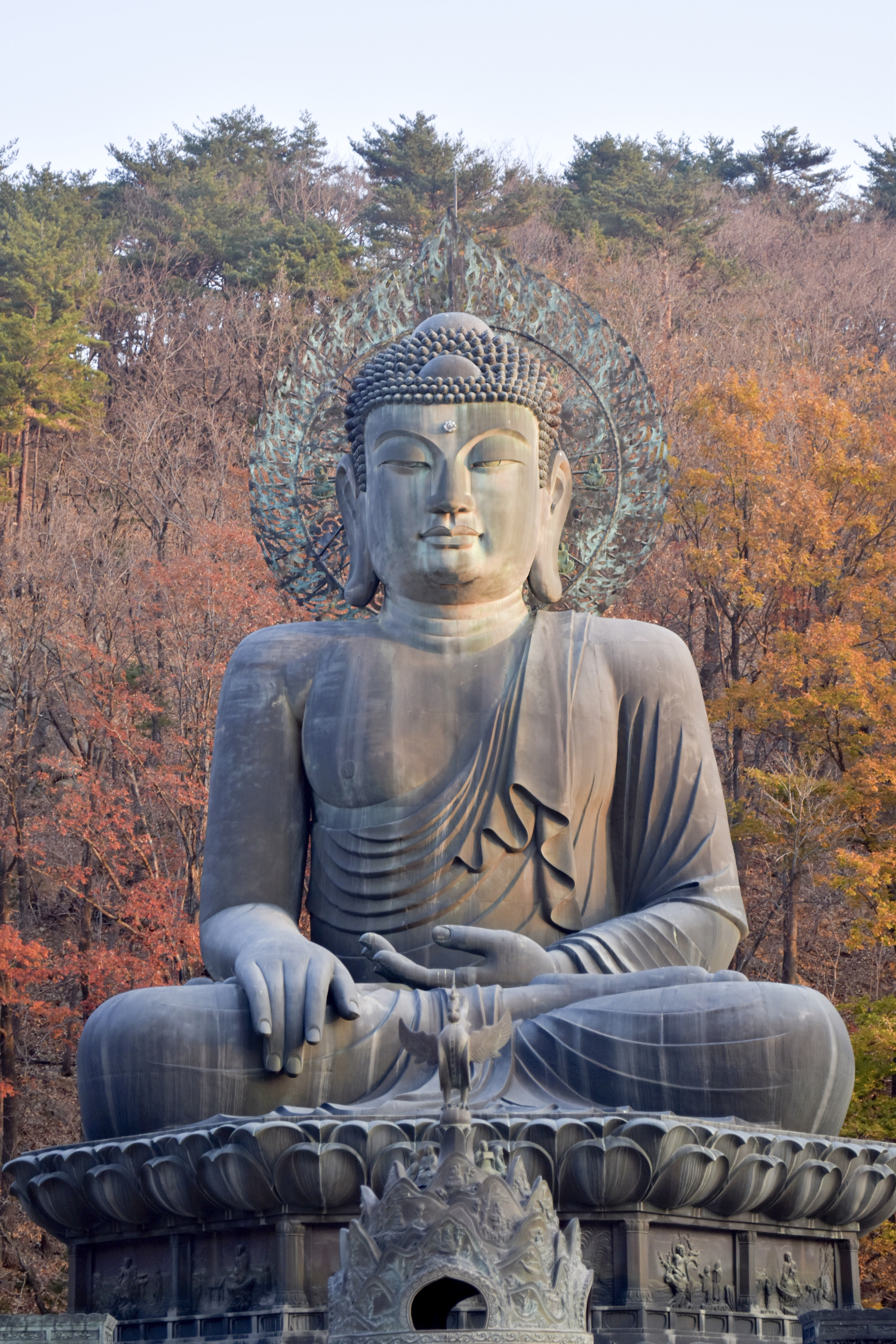 The Great Unification Buddha, called Tongil Daebul, at the Sinheungsa temple in South Korea. Photo: Victoria Burrows