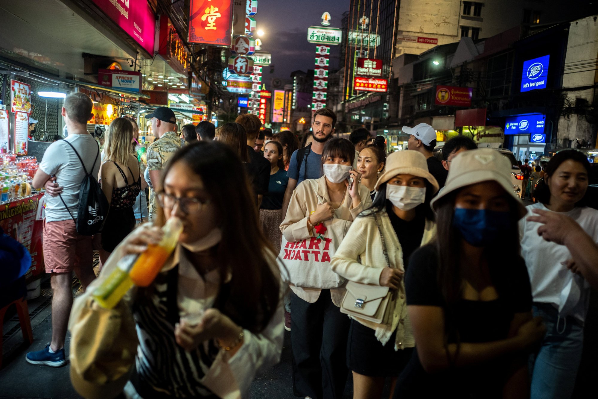 Tourists in Bangkok’s Chinatown. The Thai capital is preparing for the return of tour groups from mainland China on February 6. Photo: Reuters