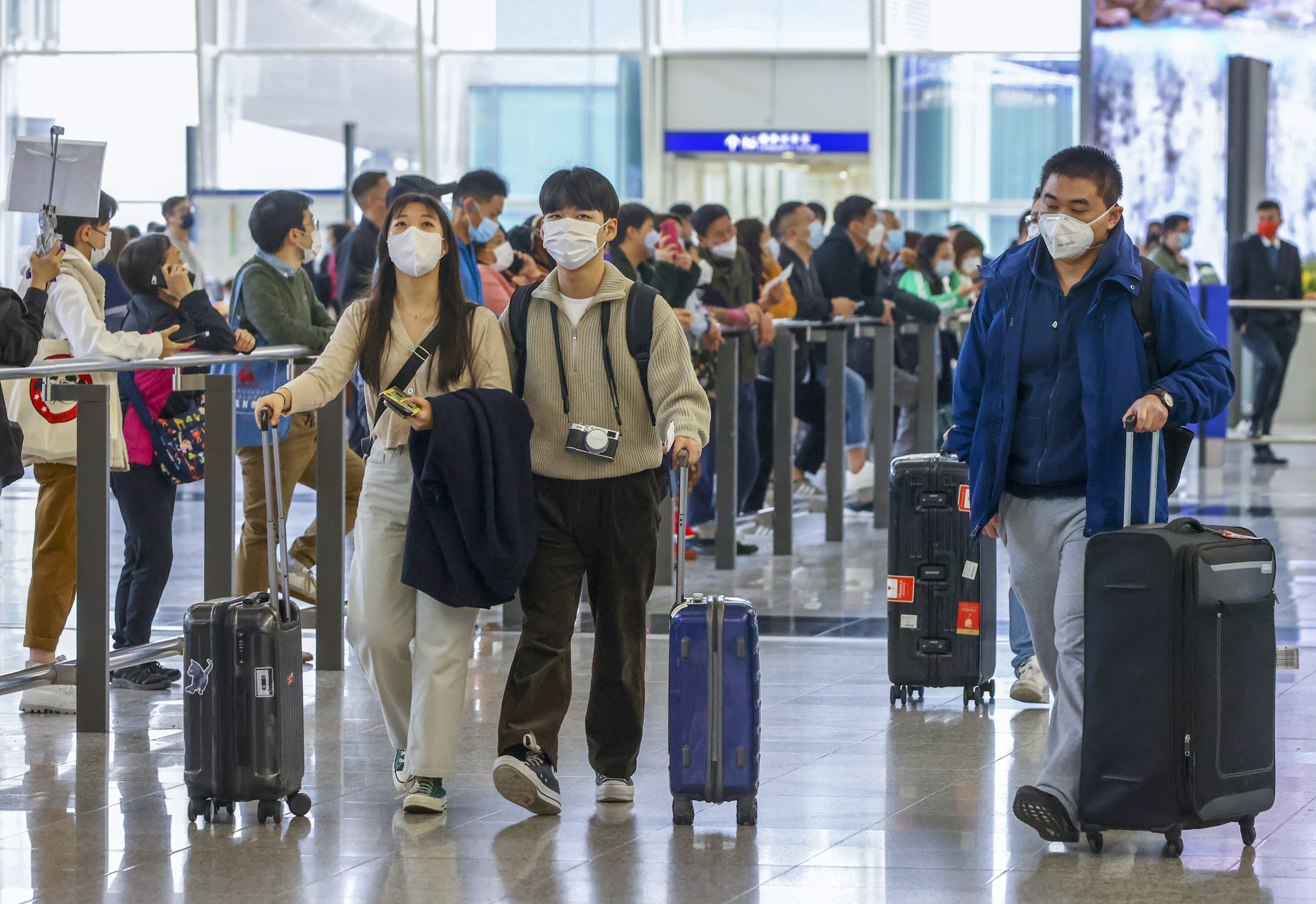 Currently there are 70,000 to 80,000 daily visitors, amounting to 40 per cent of pre-pandemic levels, according to Airport Authority CEO Fred Lam. Photo:  Dickson Lee